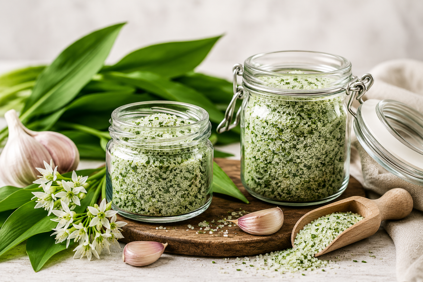 Bärlauchsalz Rezept - frisches Frühlingssalz selbst gemacht