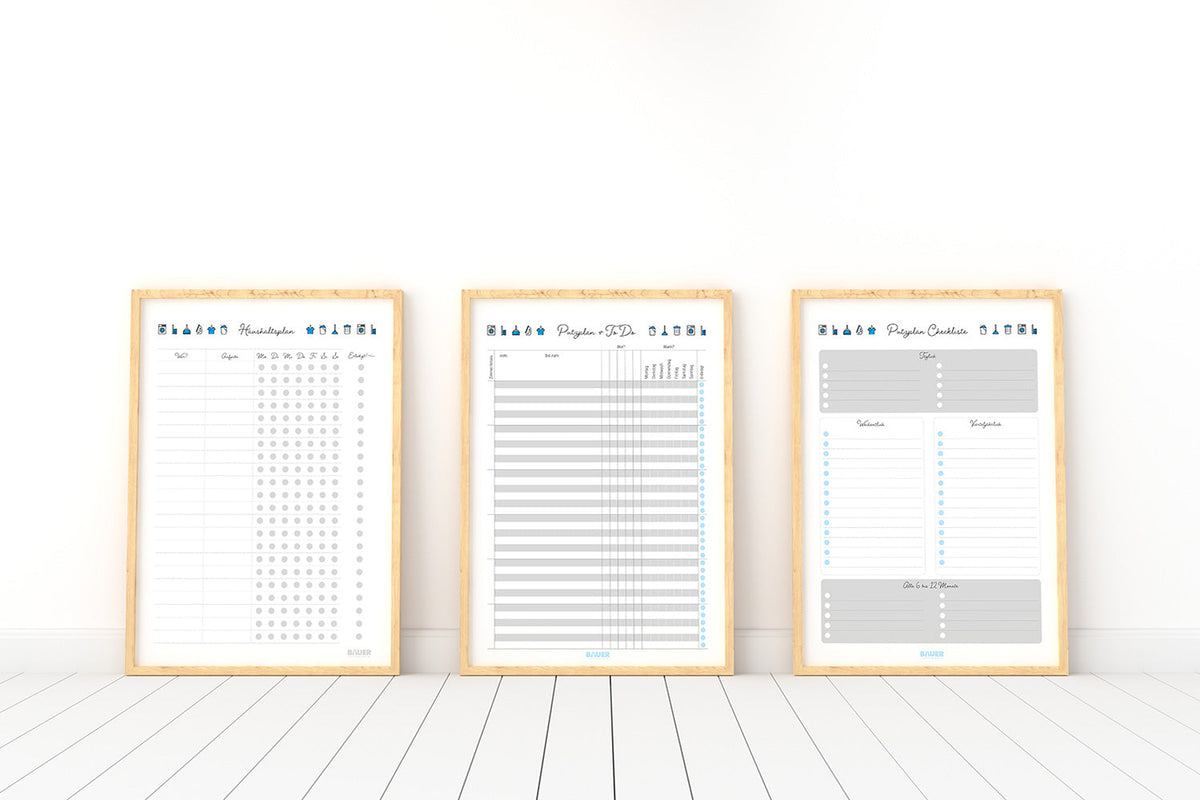 Freebie: Haushaltsplan / Putzplan zum Herunterladen