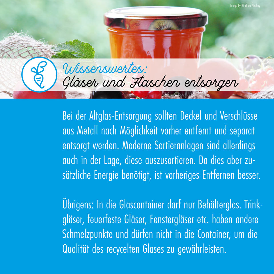 Wissenswertes - Gläser und Flaschen entsorgen