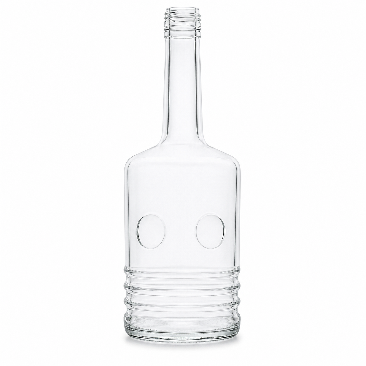 Kolbenflasche 700 ml klar PP 31,5 mm