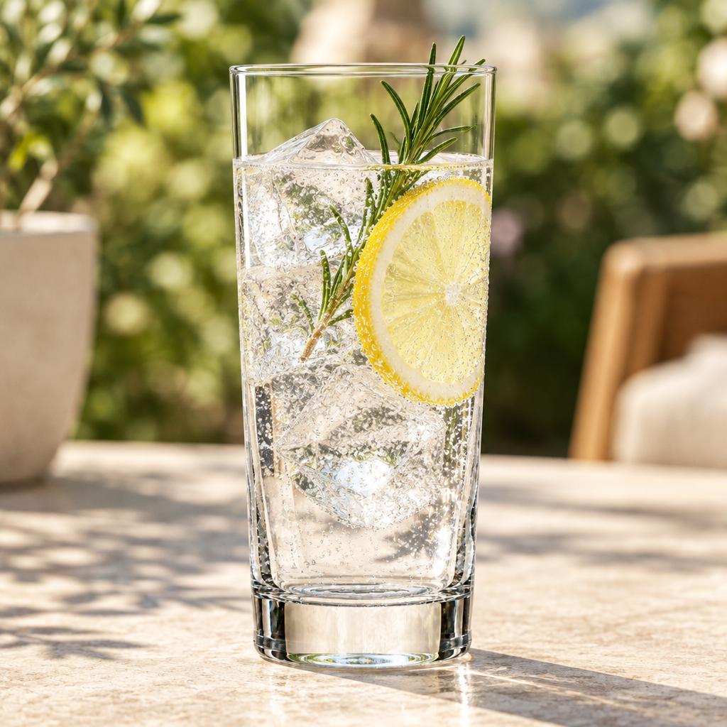 Lifestyle-Aufnahme: Longdrinkglas Pasabahce Istanbul 300 ml - 48er-Set geeicht
