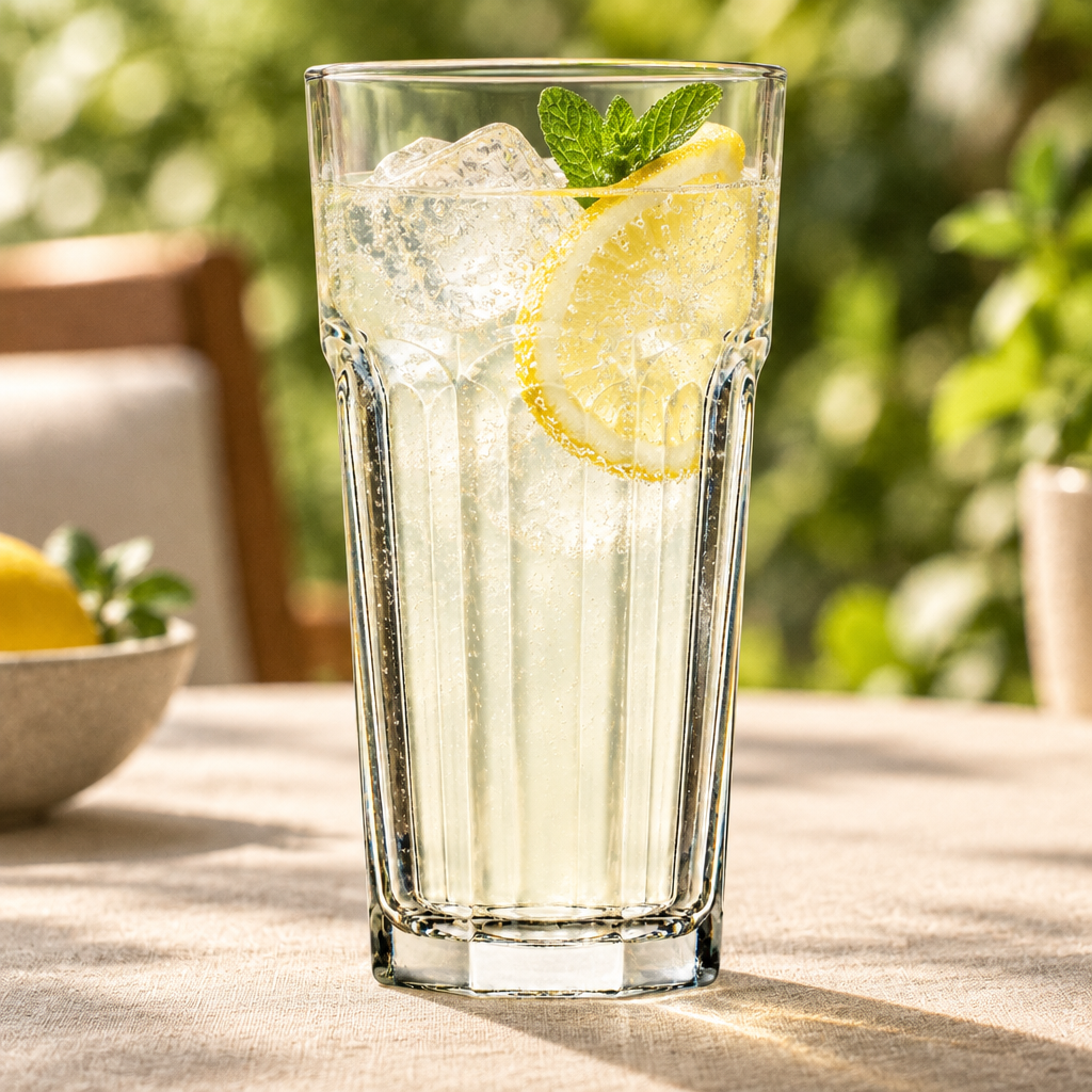 Lifestyle-Aufnahme: Longdrinkglas Pasabahce Casablanca 400 ml - 12er-Set geeicht