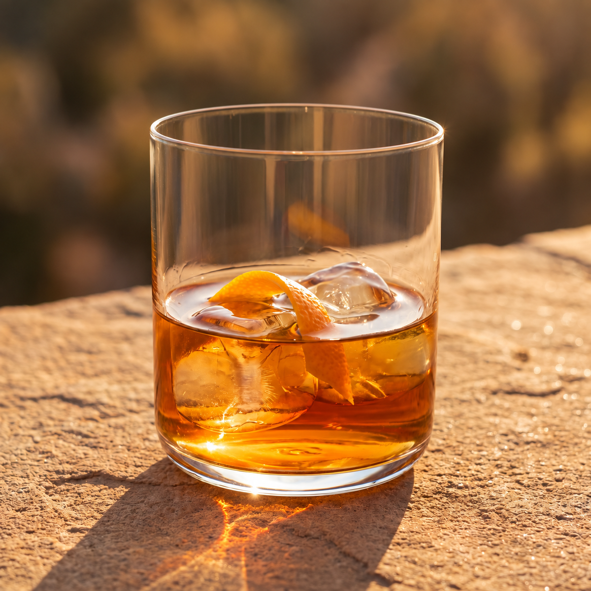 Lifestyle-Aufnahme: Whiskyglas Nude Finesse Rocks DOF 390 ml - 6er-Set