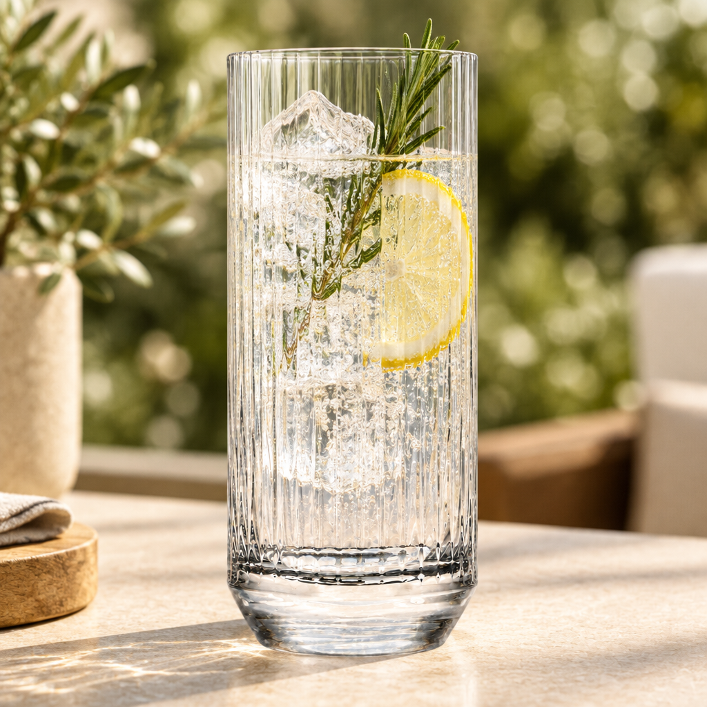 Lifestyle-Aufnahme: Longdrinkglas Nude Big Top Highball 340 ml - 6er-Set