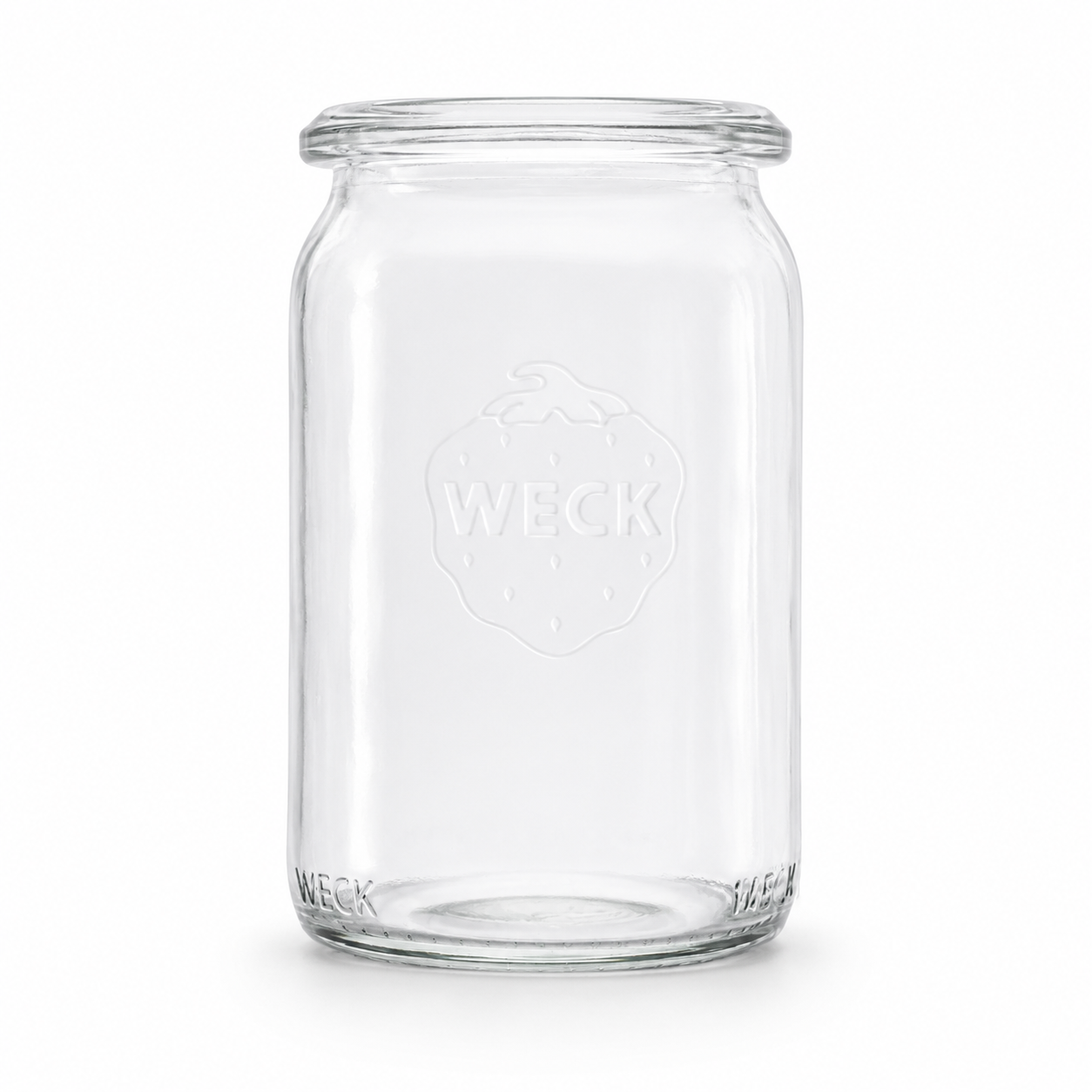 WECK-Mini-Zylinderglas 145 ml RR40, freigestellt auf weißem Hintergrund.