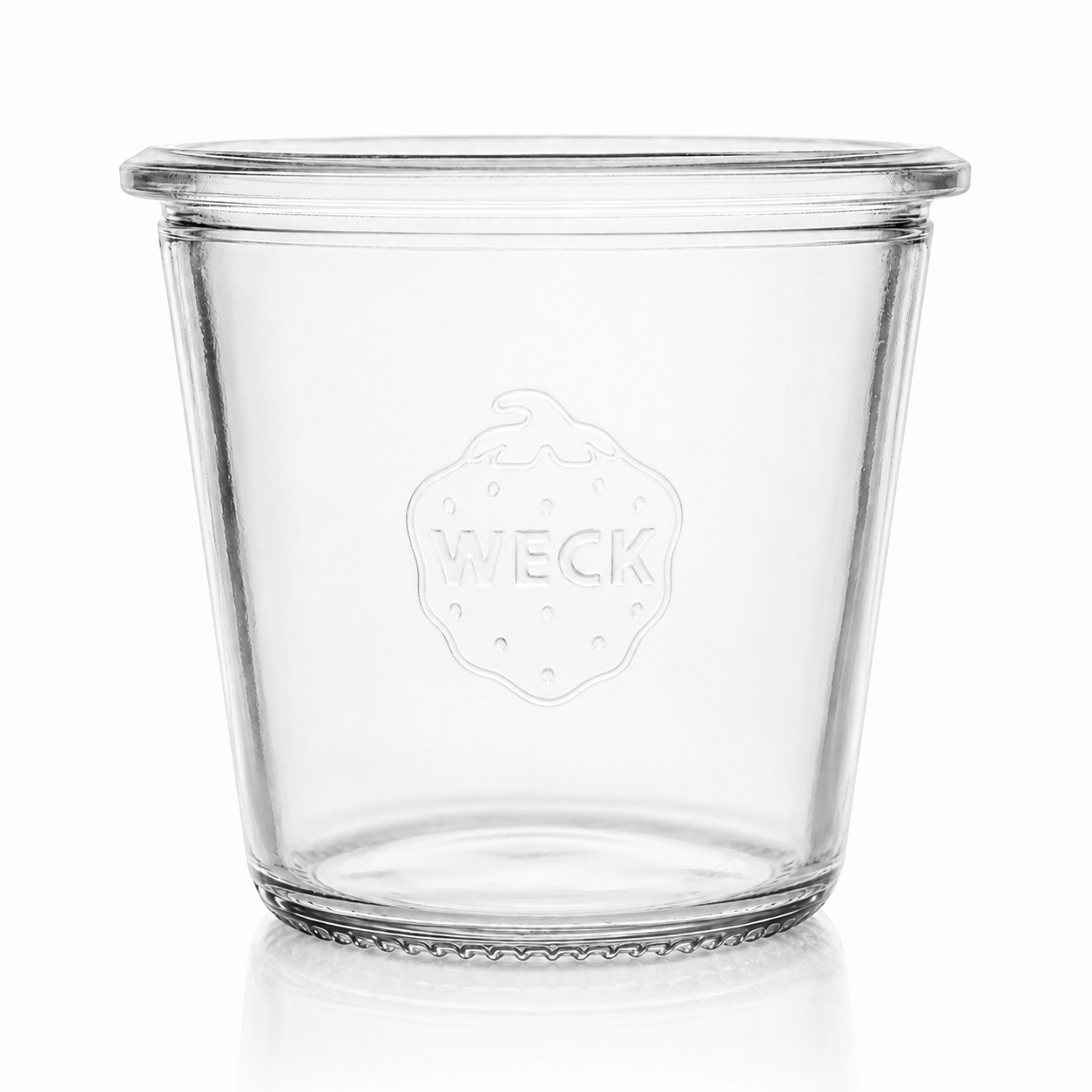 WECK-Sturzglas 290 ml RR 80 aus klarem Glas in kompakter Sturzform mit breiter Rundrandmündung.