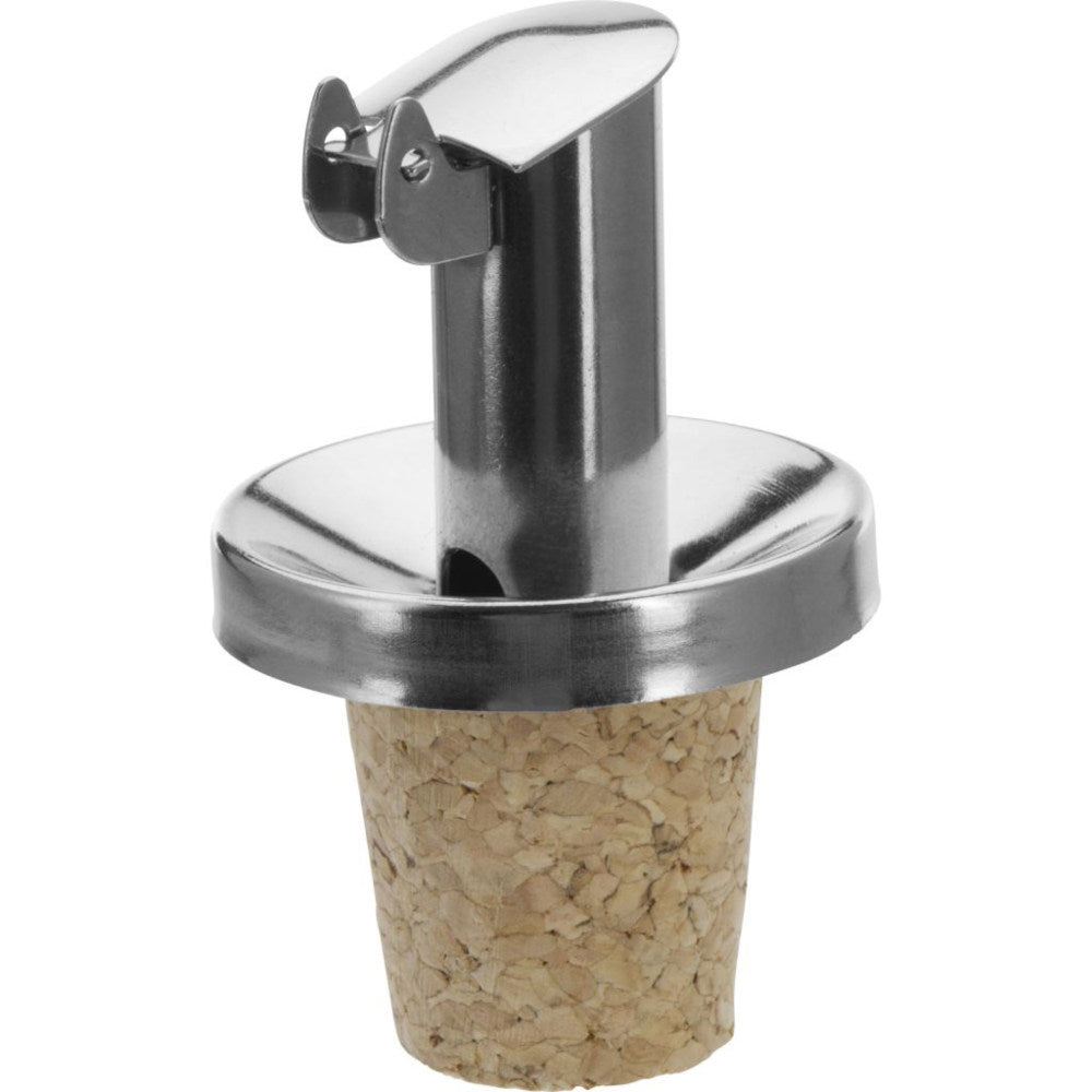 Ausgießer "Inox Öl Spezial" - Naturkork mit Metallklappe – Ansicht 3