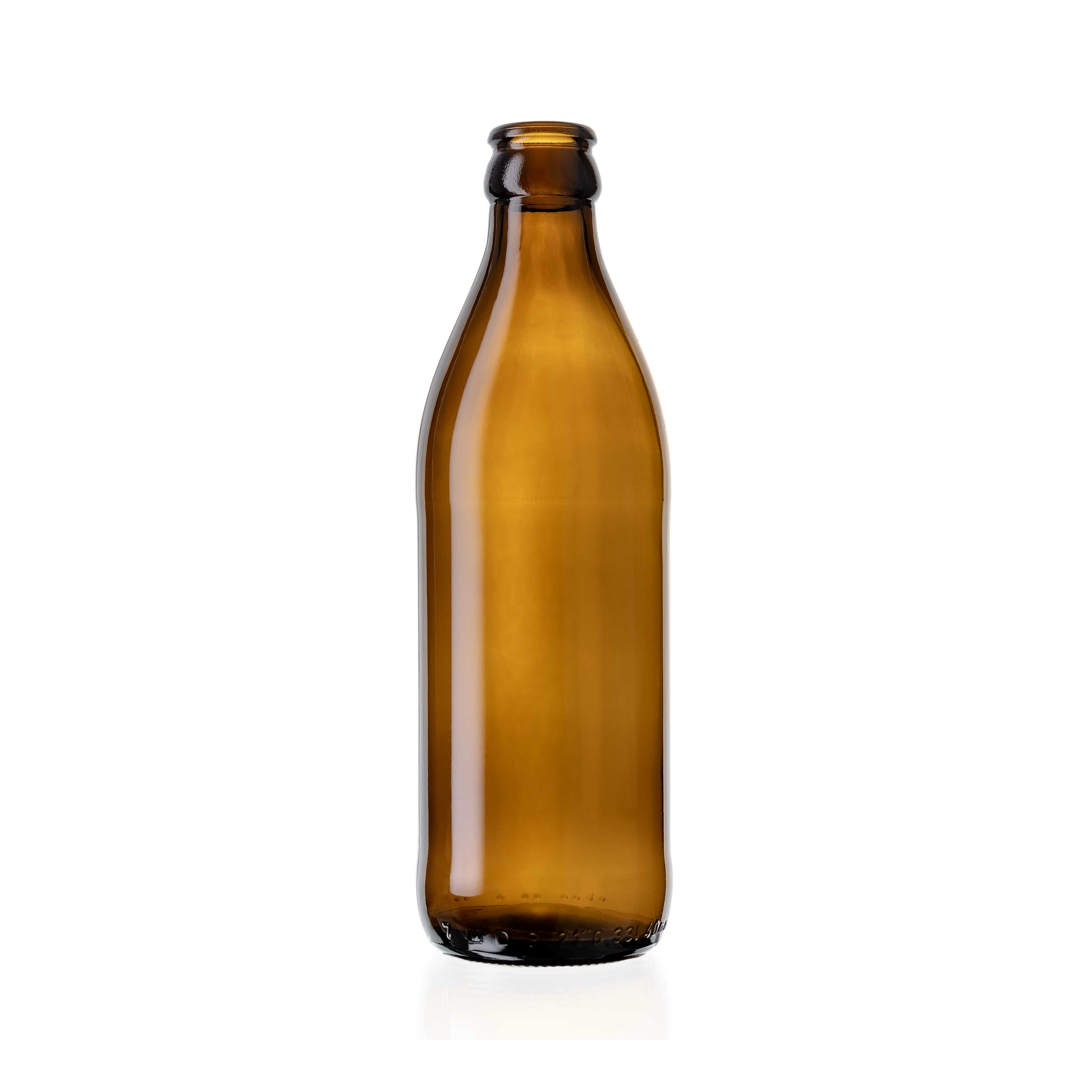 Bierflasche 0,33 l braun CC - Sudflasche Kronkork