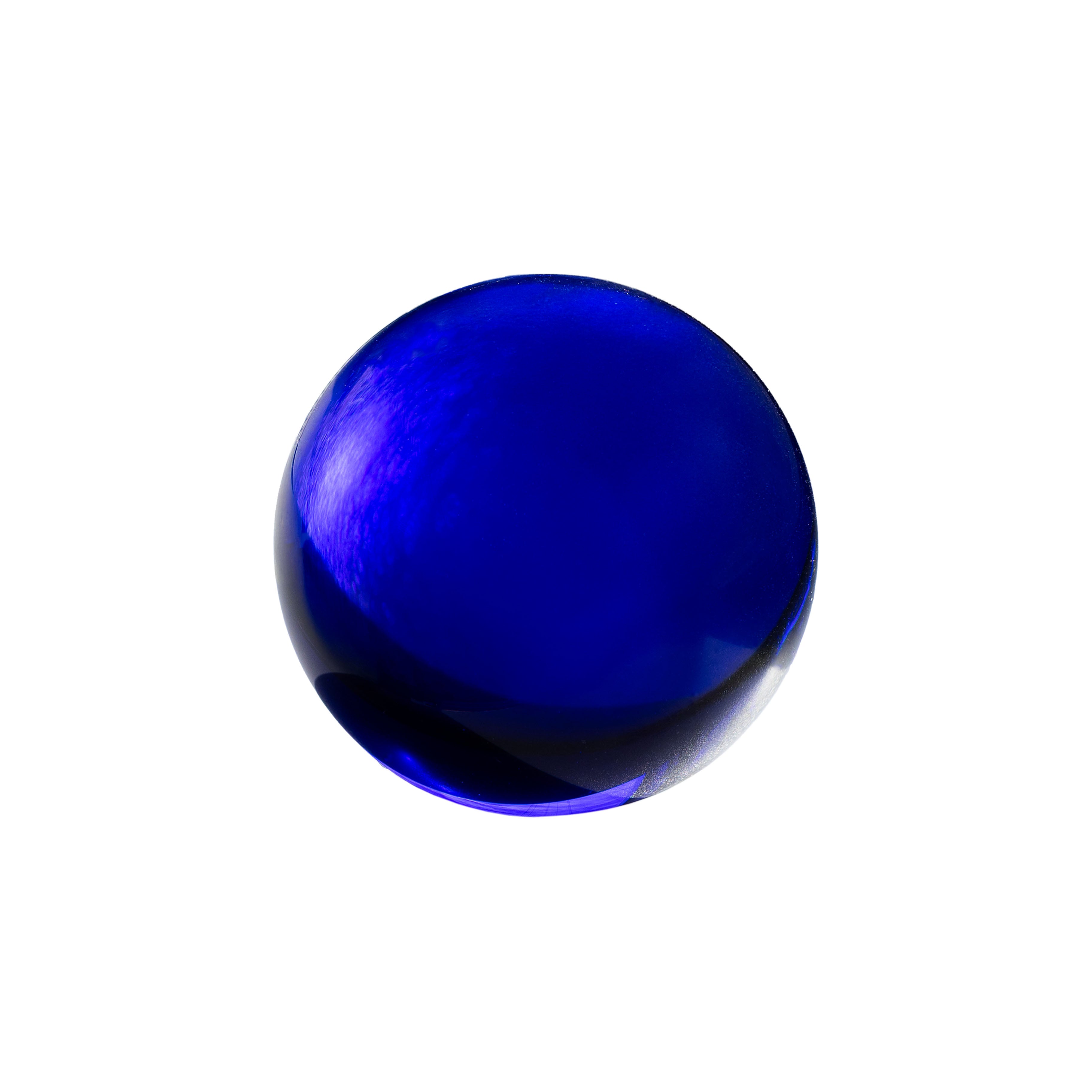 Blaue Glaskugel ohne Einschlüsse Ø 50 mm