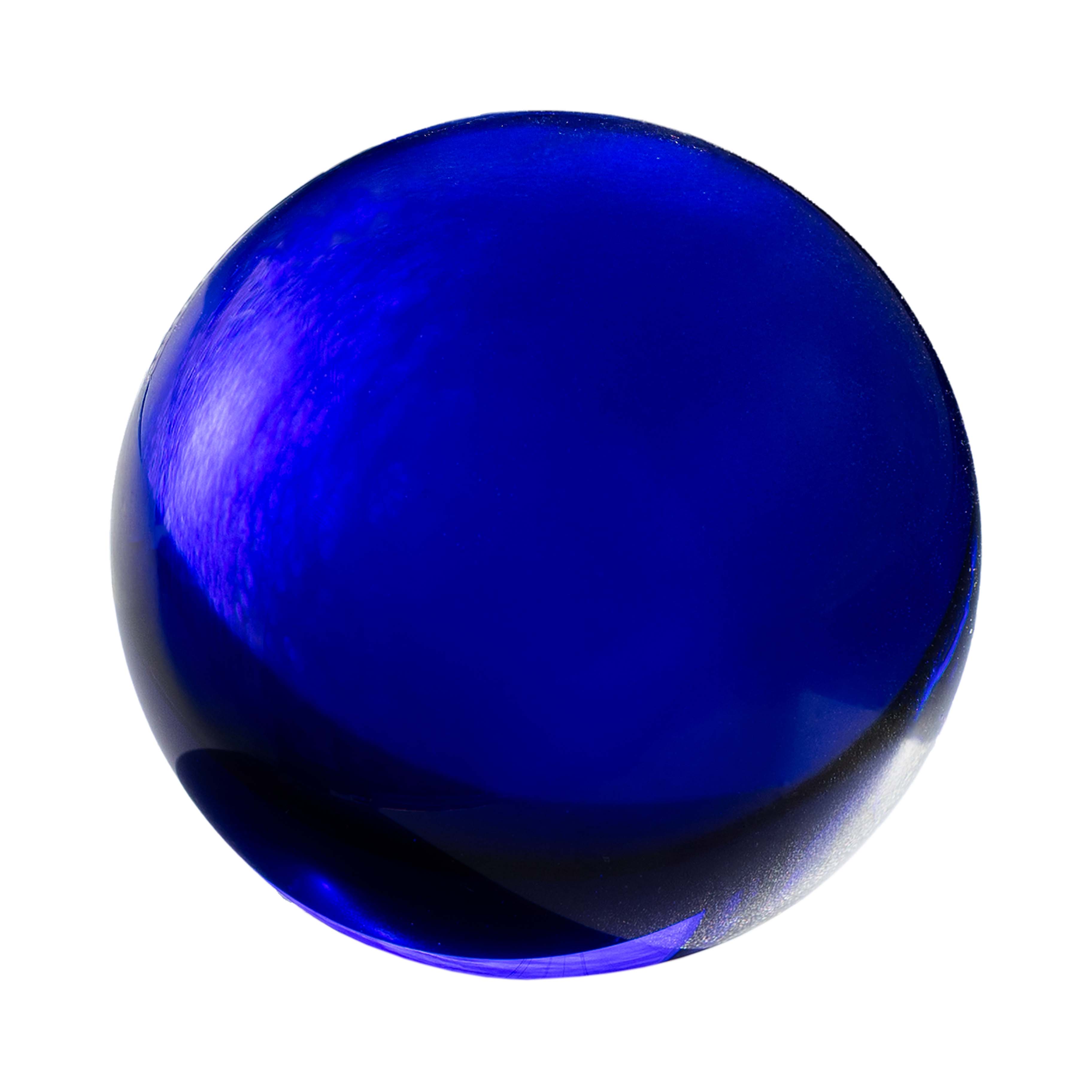 Blaue Glaskugel ohne Einschlüsse Ø 80 mm