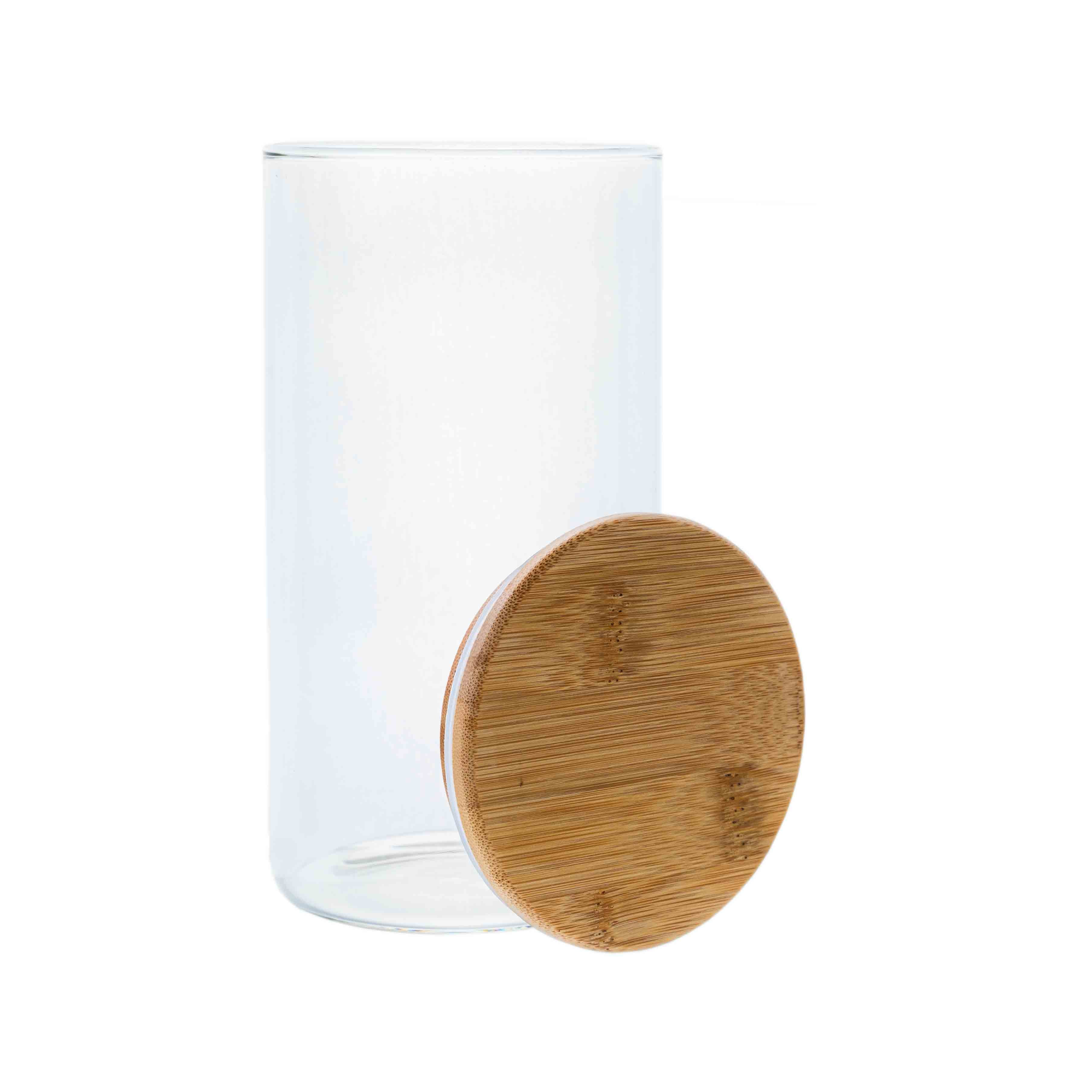 Borosilikatglas - Vorratsglas 1100 ml mit Bambusdeckel – Ansicht 2