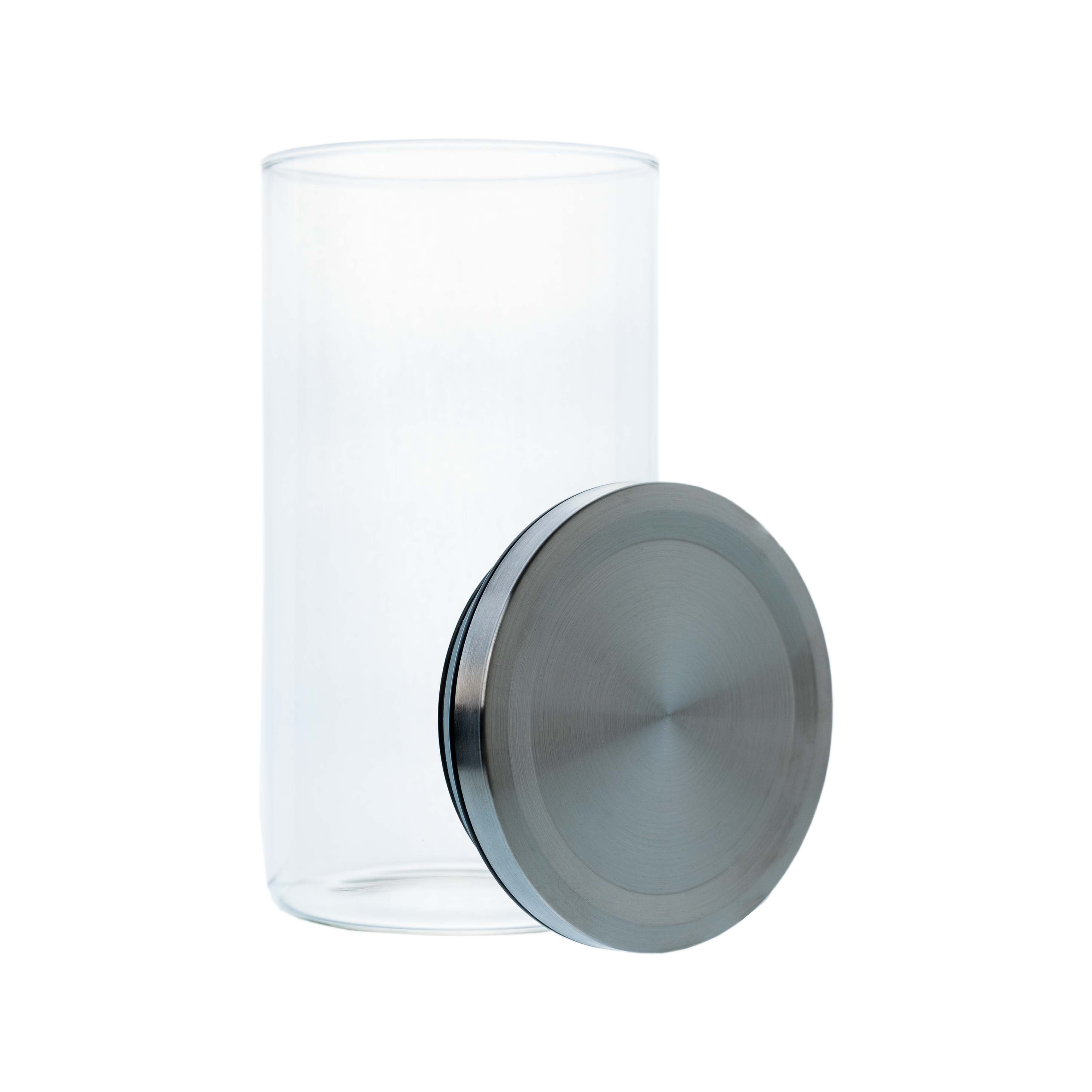 Borosilikatglas - Vorratsglas 1100 ml mit Edelstahldeckel – Ansicht 2