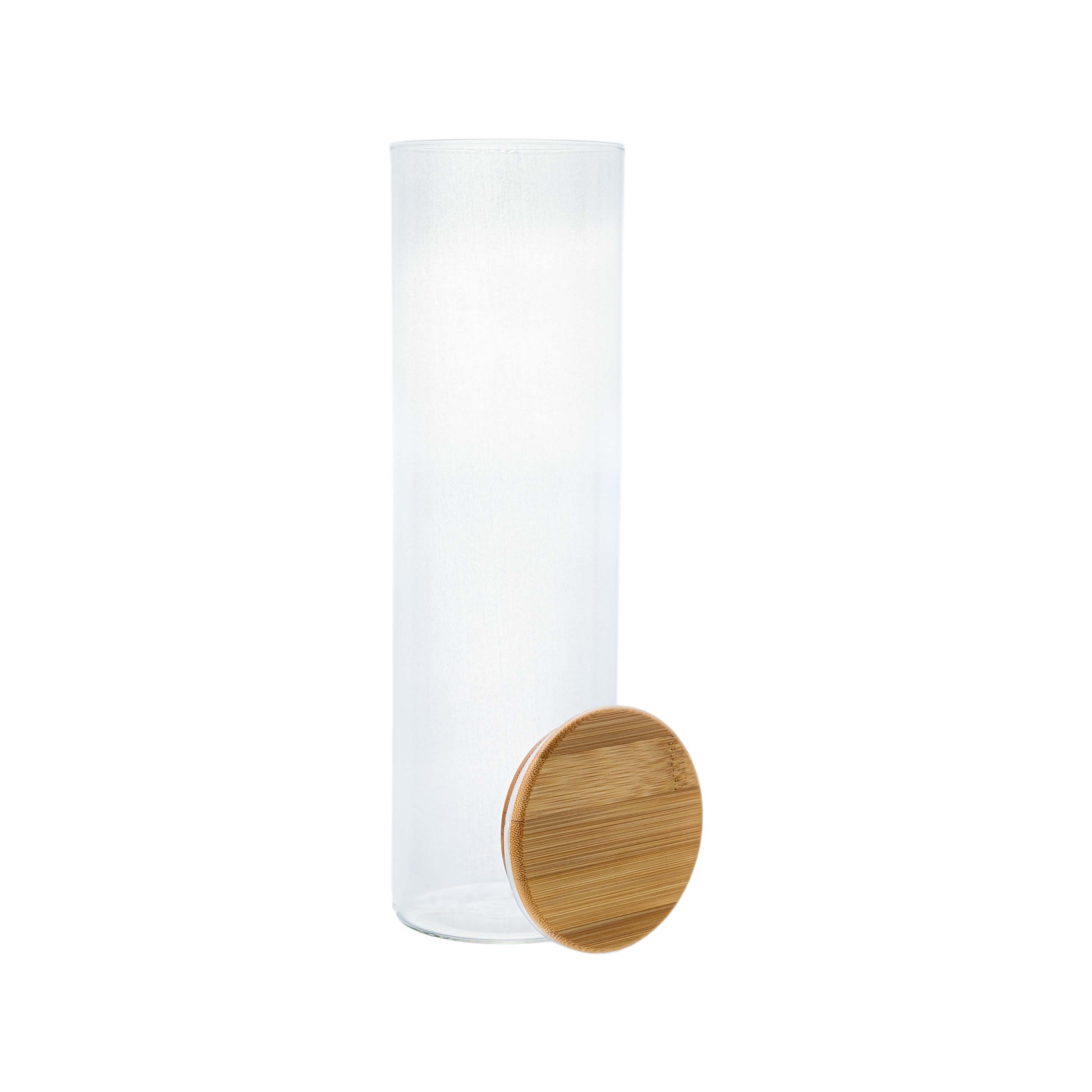 Borosilikatglas - Vorratsglas 2000 ml mit Bambusdeckel – Ansicht 2