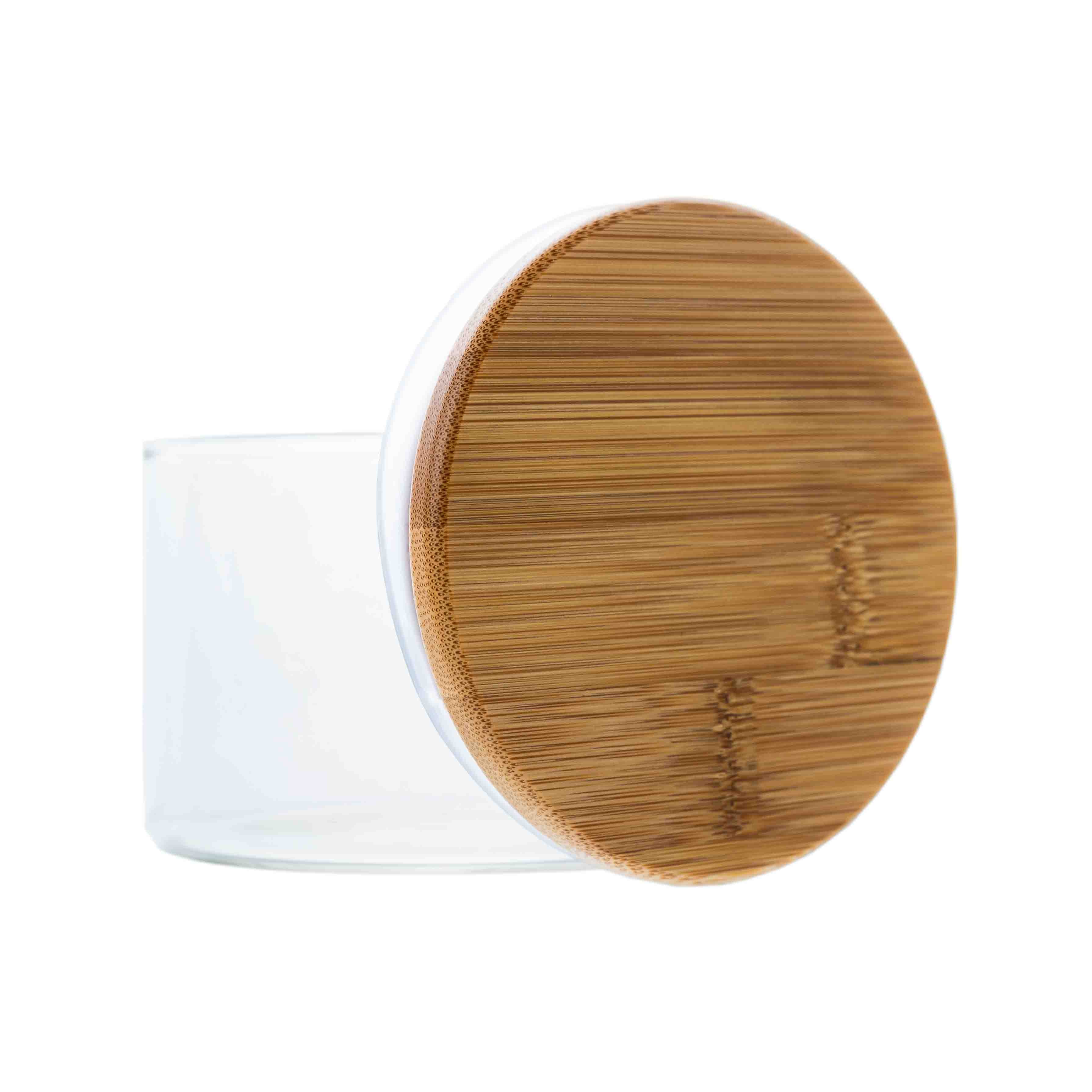 Borosilikatglas - Vorratsglas 250 ml mit Bambusdeckel – Ansicht 2
