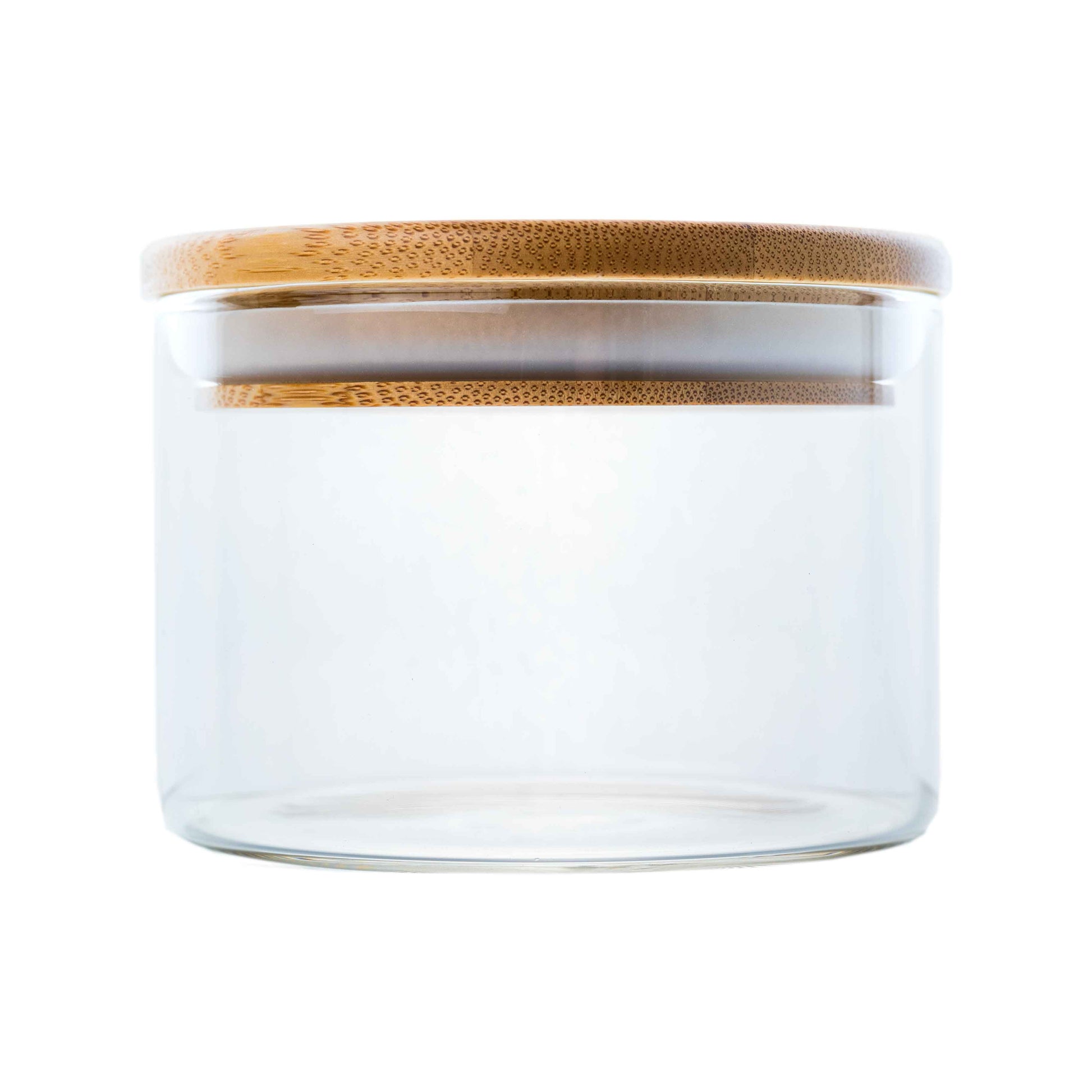 Borosilikatglas - Vorratsglas 250 ml mit Bambusdeckel