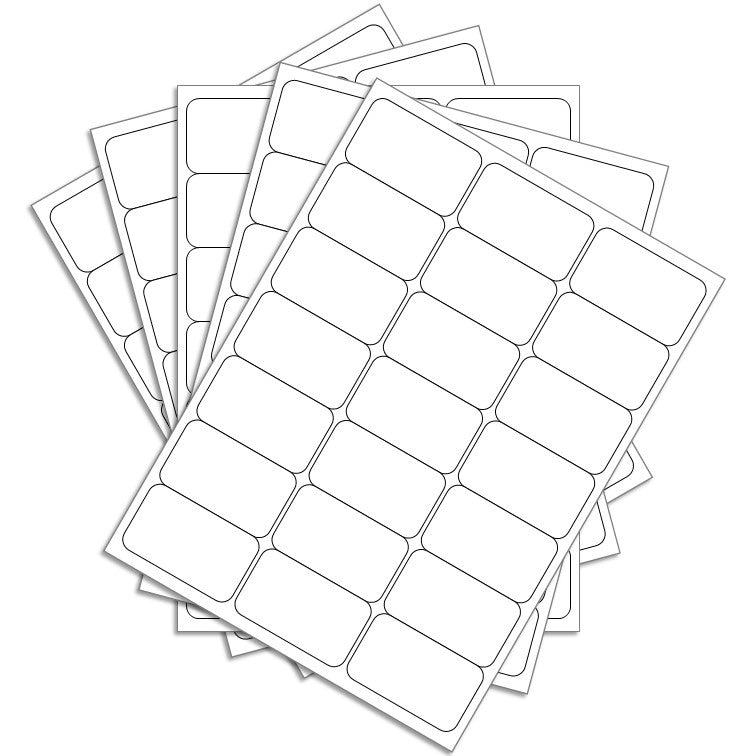 Etiketten 50 mm x 22 mm - 200 Stück auf 5 Bögen