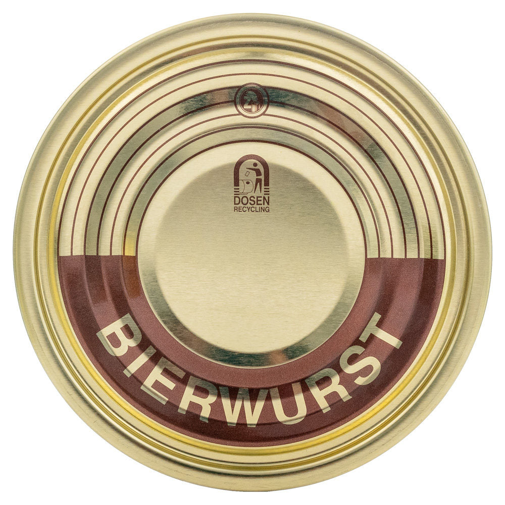 Falzdeckel 99 mm Bierwurst - braunes Design
