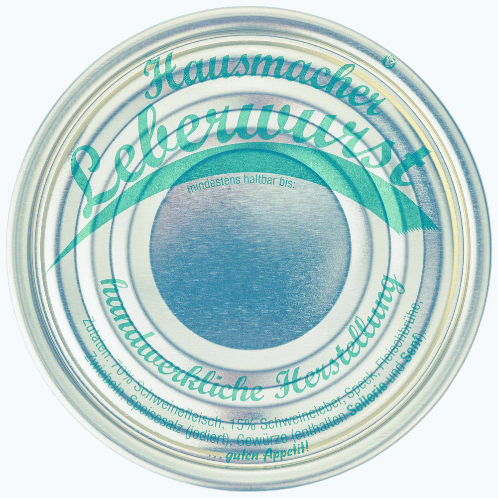 Falzdeckel 99 mm - Leberwurst - mit Zutaten