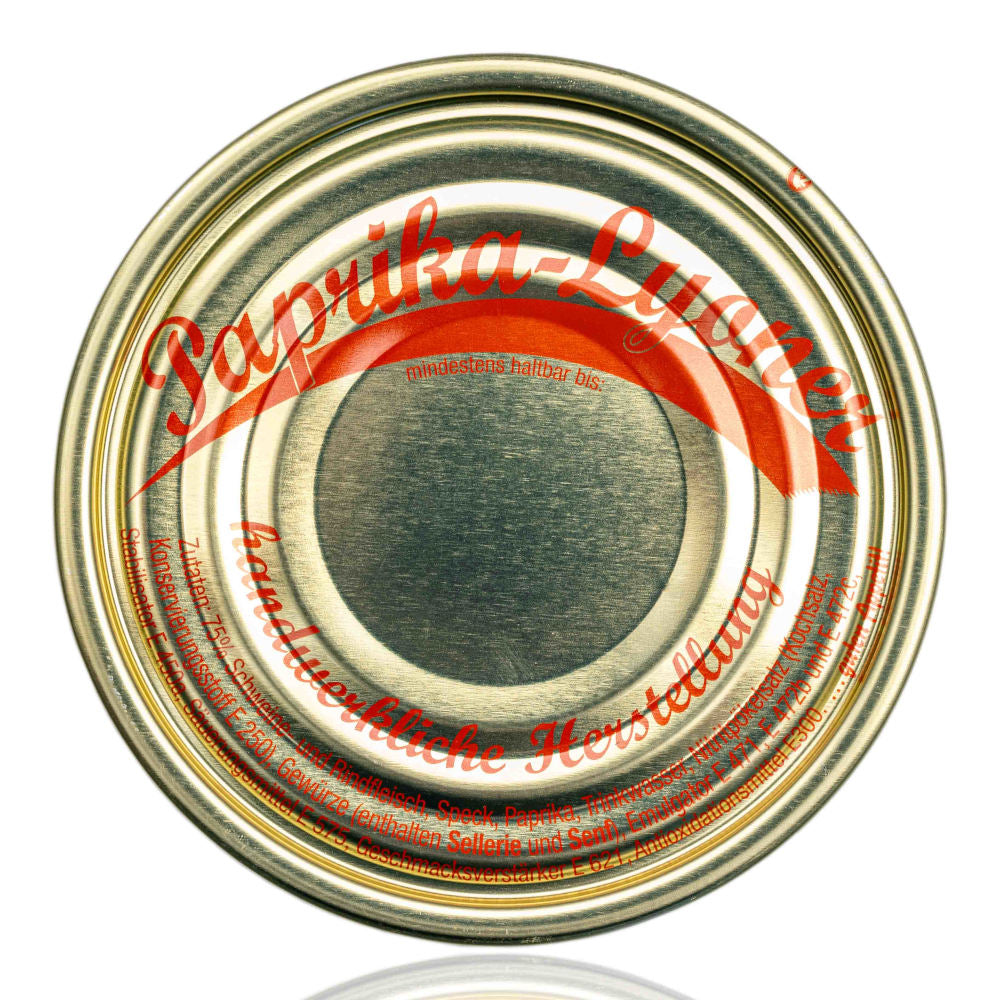 Falzdeckel 99 mm - Paprika-Lyoner - mit Zutaten