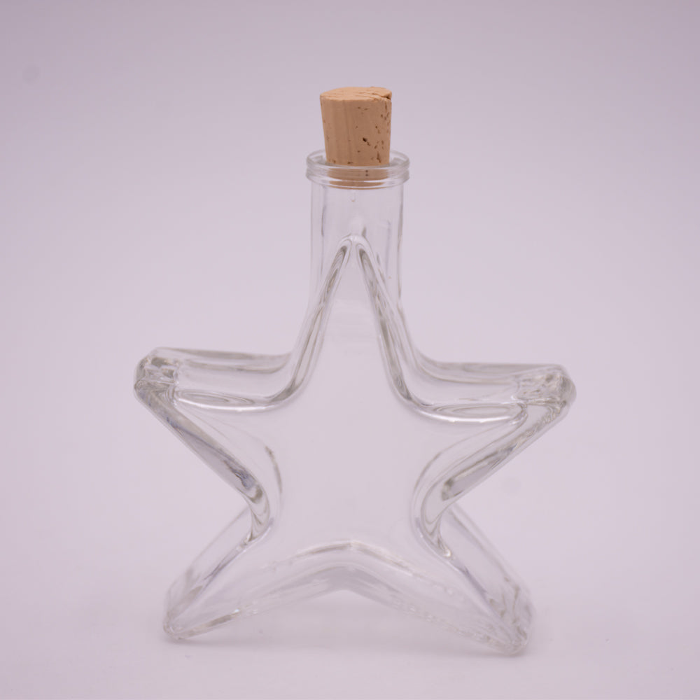 Flasche Stern 100 ml im 8er Weihnachtsset mit Korken – Ansicht 2