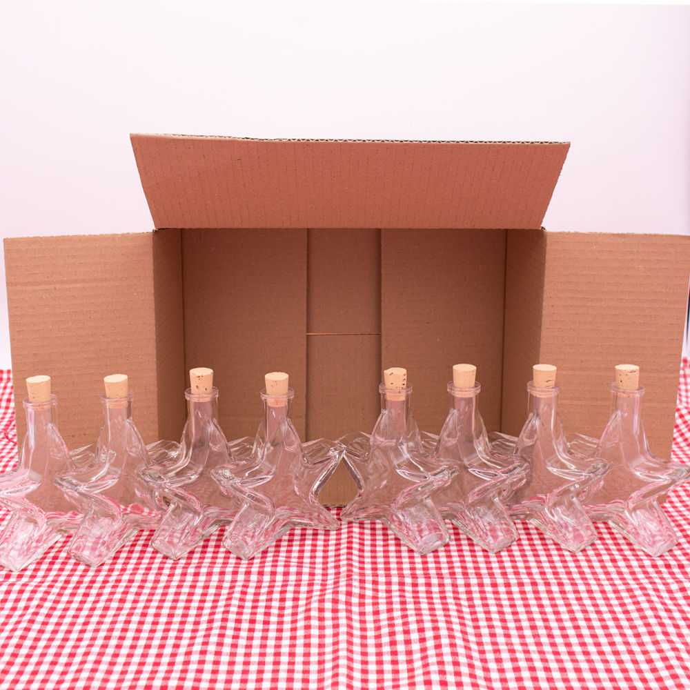 Flasche Stern 100 ml im 8er Weihnachtsset mit Korken – Ansicht 3