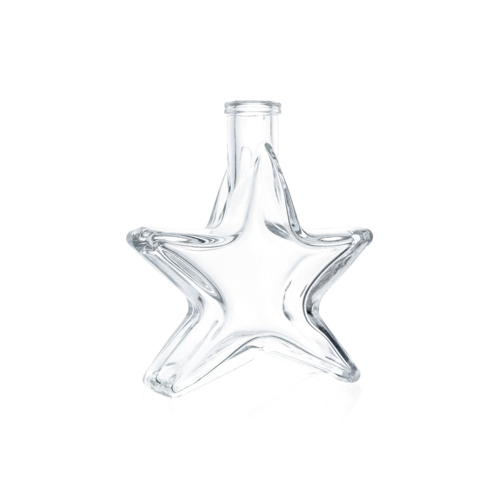 Flasche Stern 100 ml Weiß 16 mm - Sternflasche 0,1 l