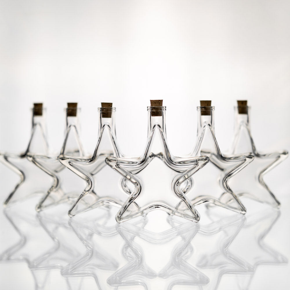 Flasche Stern 200 ml im 6er Weihnachtsset mit Korken