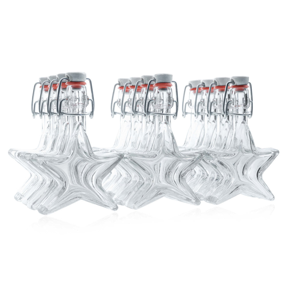 Flasche Stern 40 ml im 12er Weihnachtsset mit Bügelverschluss – Ansicht 2