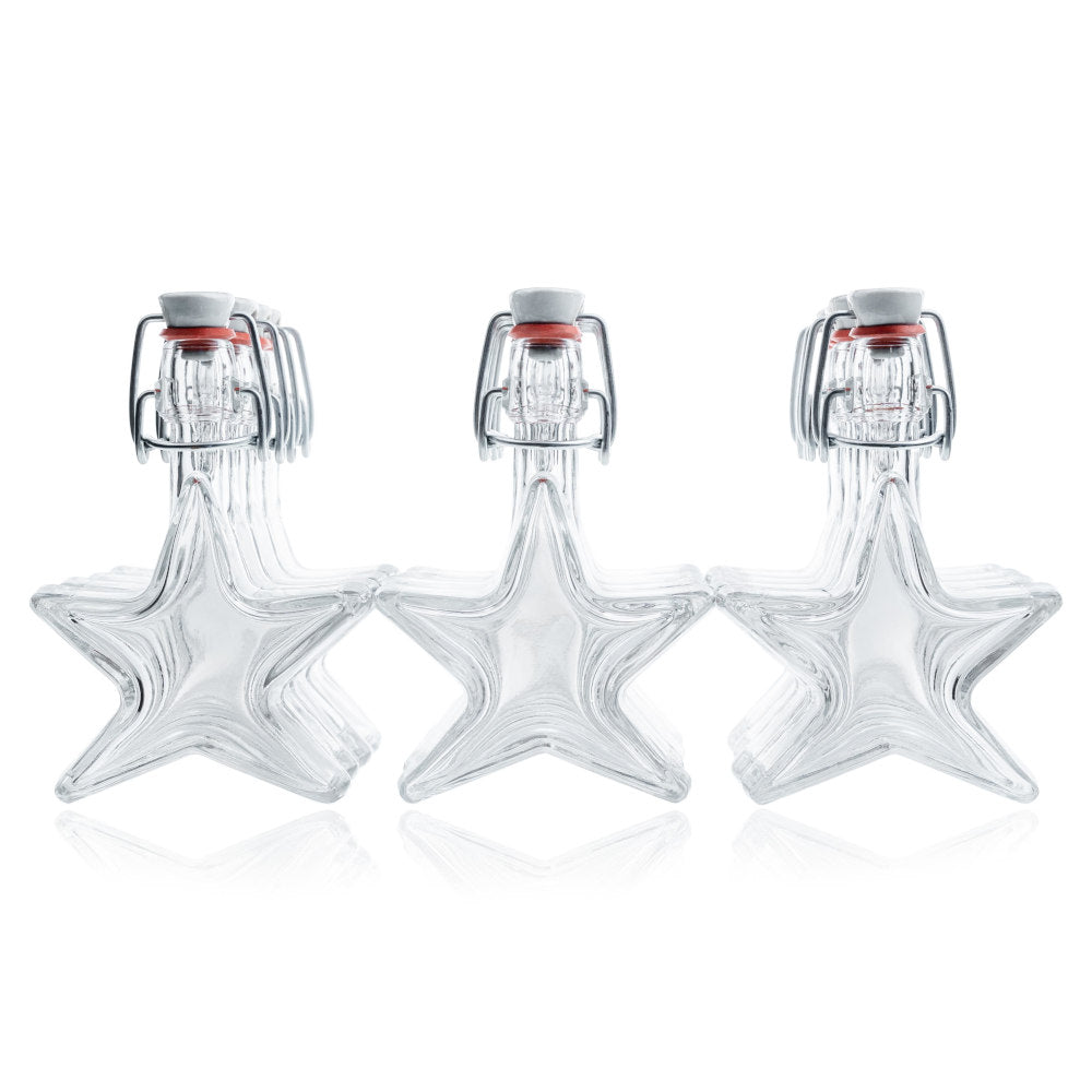 Flasche Stern 40 ml im 12er Weihnachtsset mit Bügelverschluss