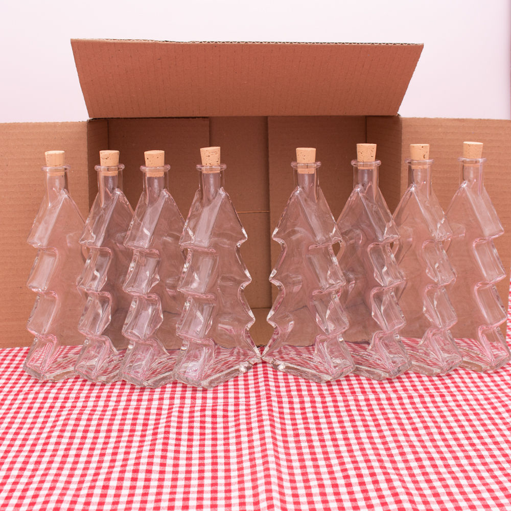 Flasche Tannenbaum 200 ml im 8er Weihnachtsset mit Korken – Ansicht 2