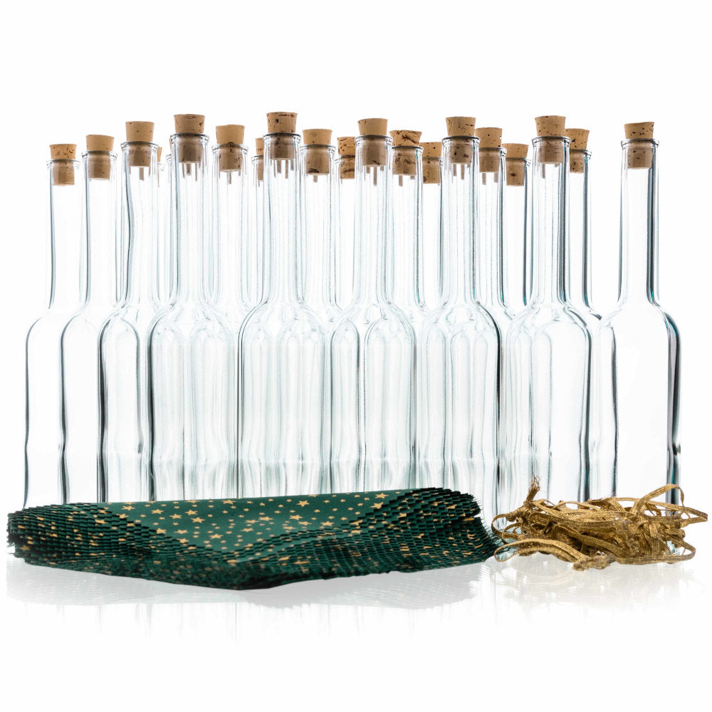 Flaschen-Adventskalender 24er x Opera-Flasche 100 ml mit Deko-Zubehör