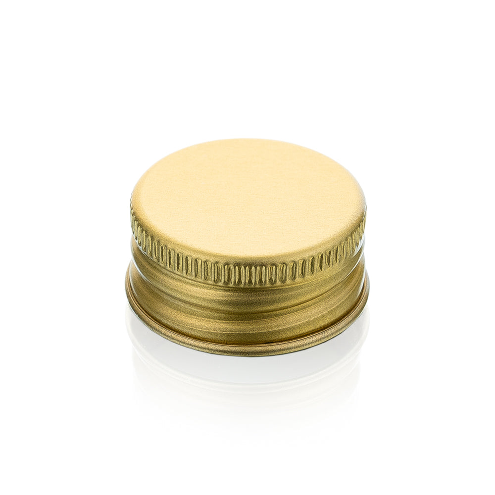 Handverschraubung 28 mm Gold mit Rollrand - kurze Ausführung