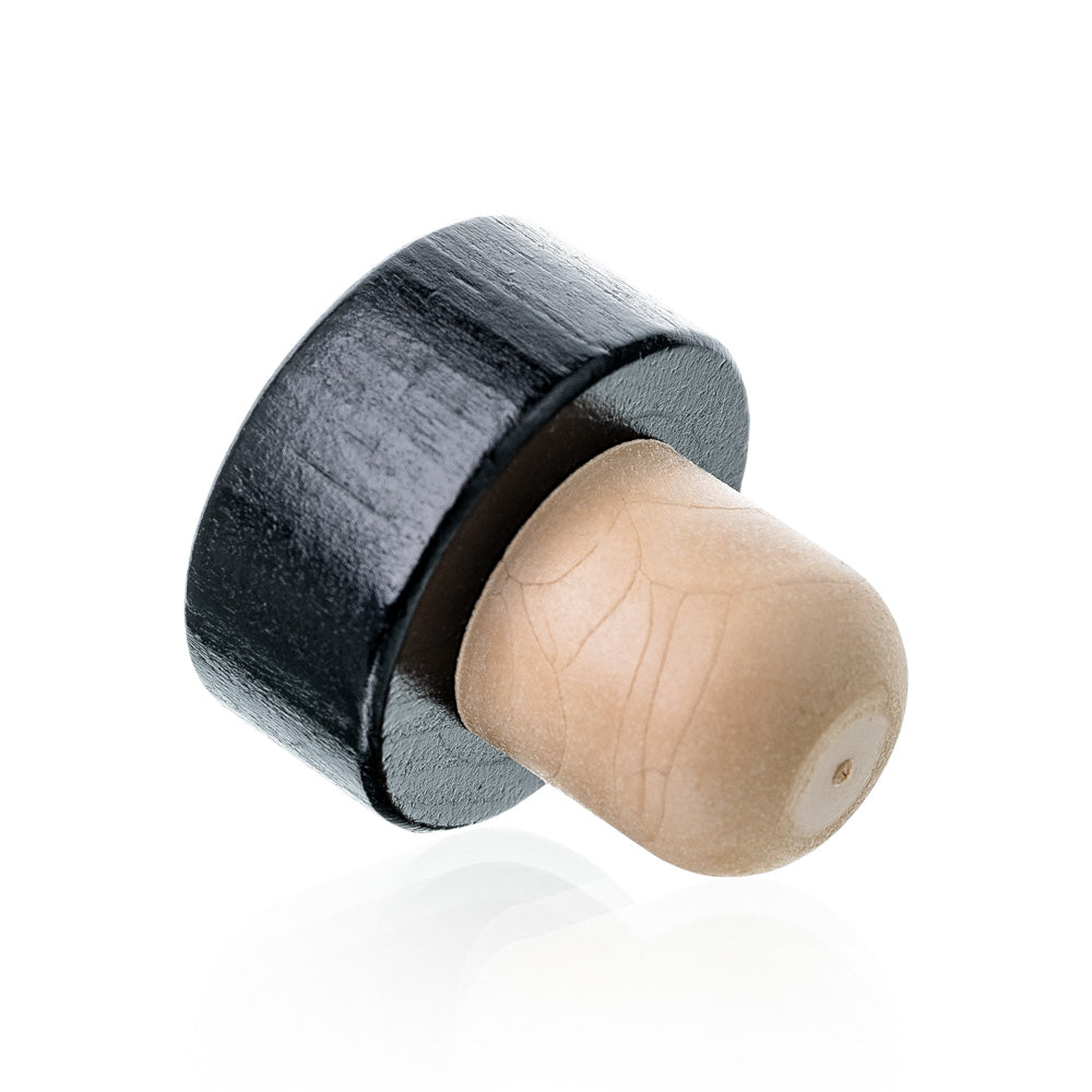 Holzgriffkorken 33x15 19,5 mm PE Schwarz glänzend