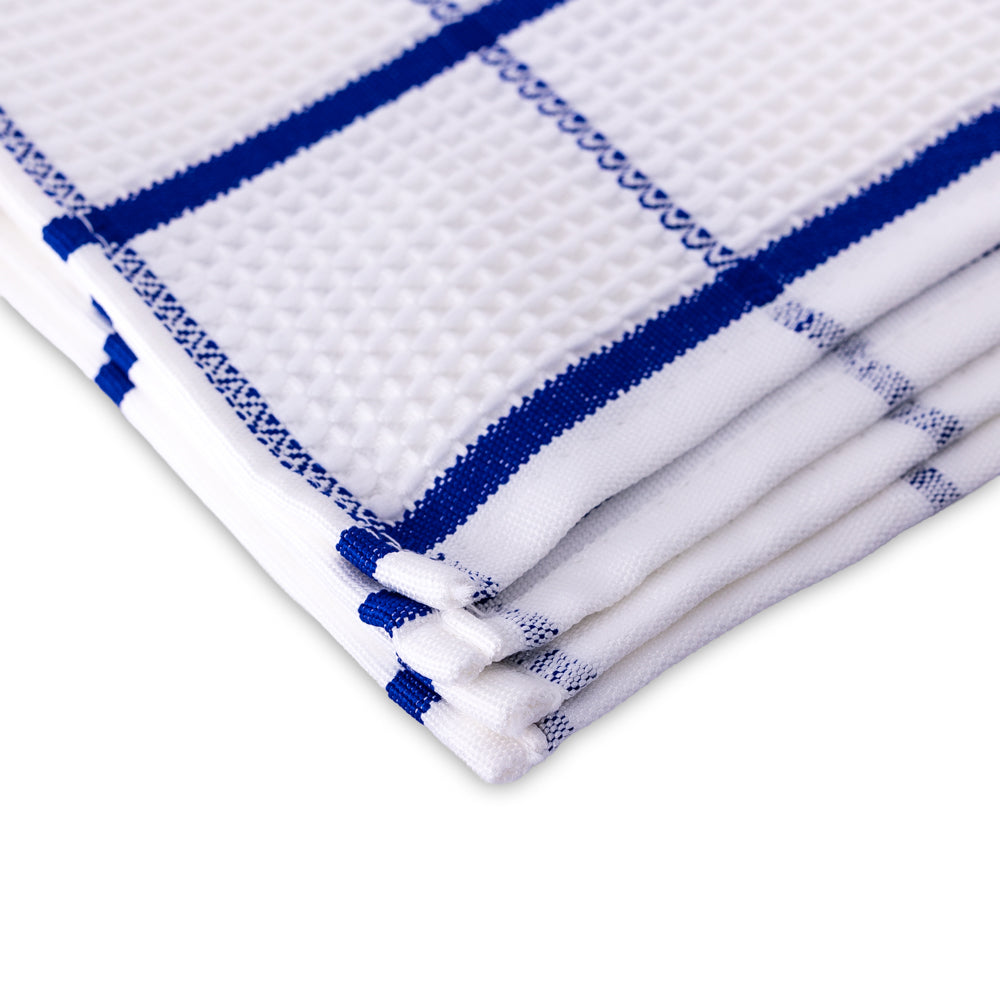 Microfasertuch 68 x 42 cm (+/-7%) Weiß-Blau
