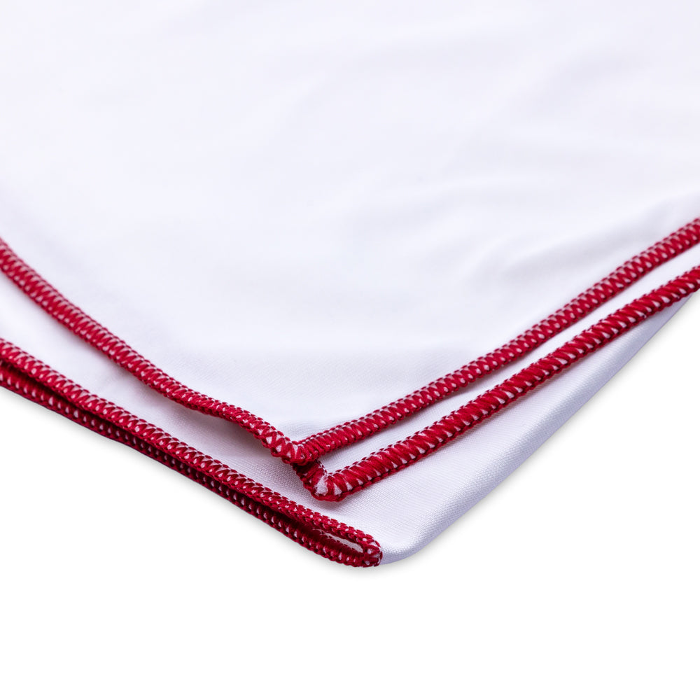 Microfasertuch Dekanter 42 x 58 cm Weiß-Rot