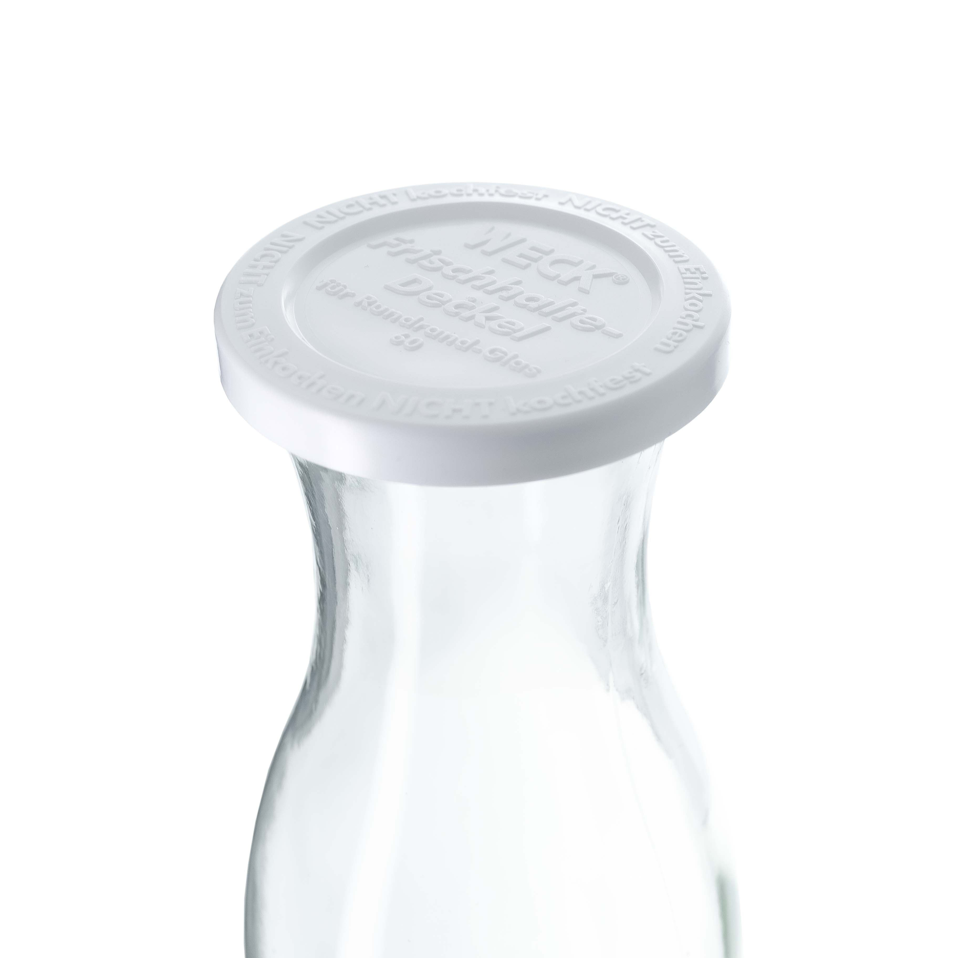 5er-Set WECK-Saftflasche 1/2l RR60 mit Frischhaltedeckel – Ansicht 2