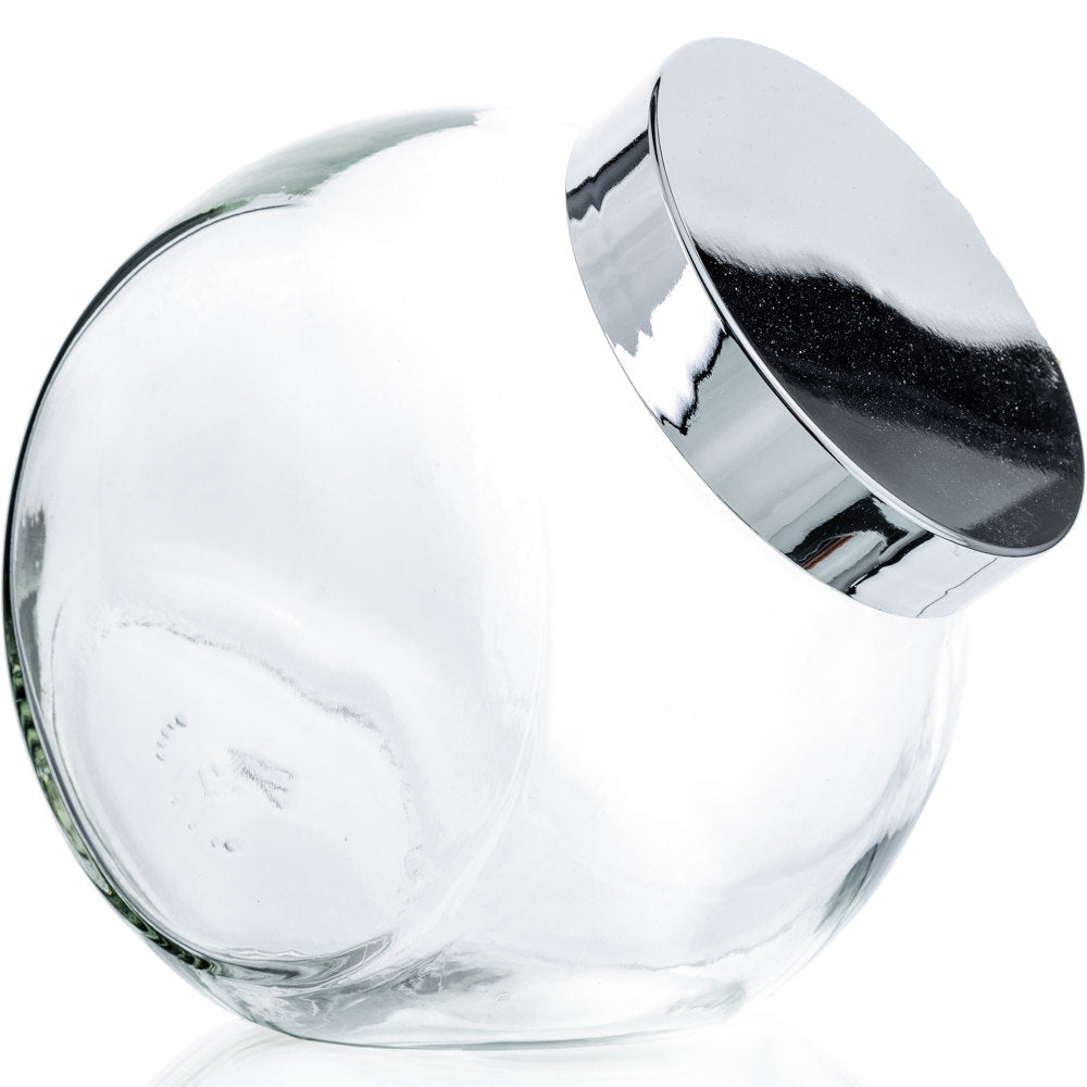 Bonbonglas 2000 ml m. Deckel Silber