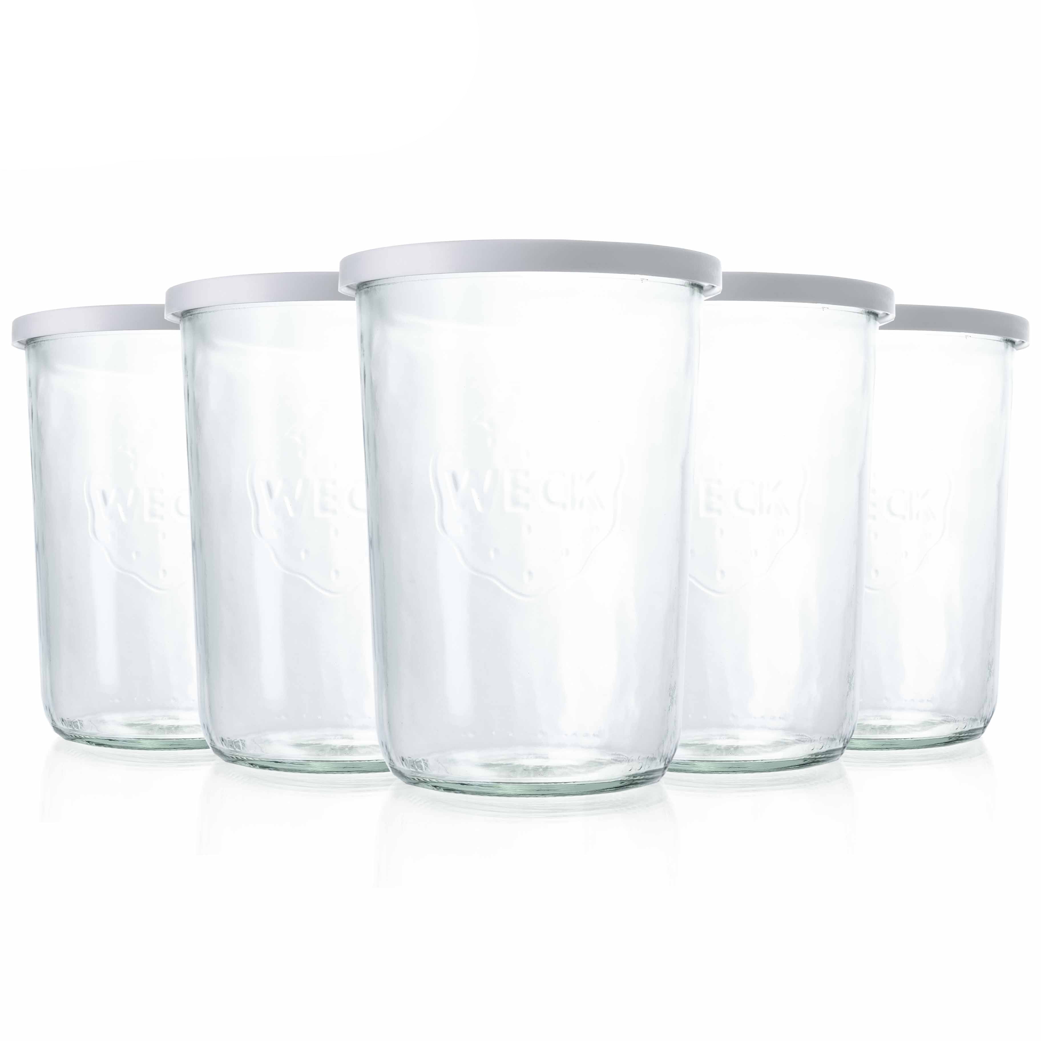 5er-Set WECK-Sturzglas 850ml RR100 mit Frischhaltedeckel