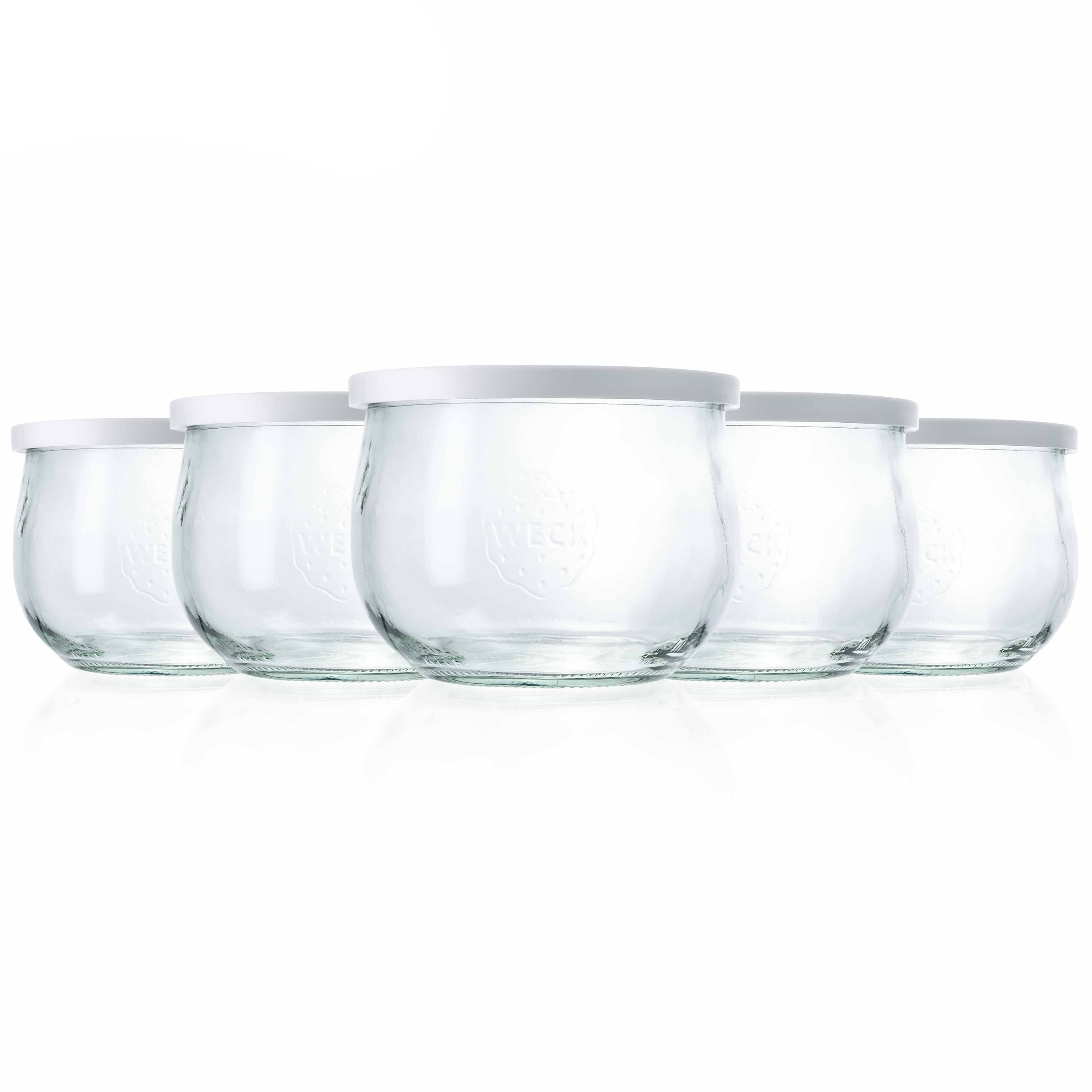 5er-Set WECK-Tulpenglas 580ml RR100 mit Frischhaltedeckel