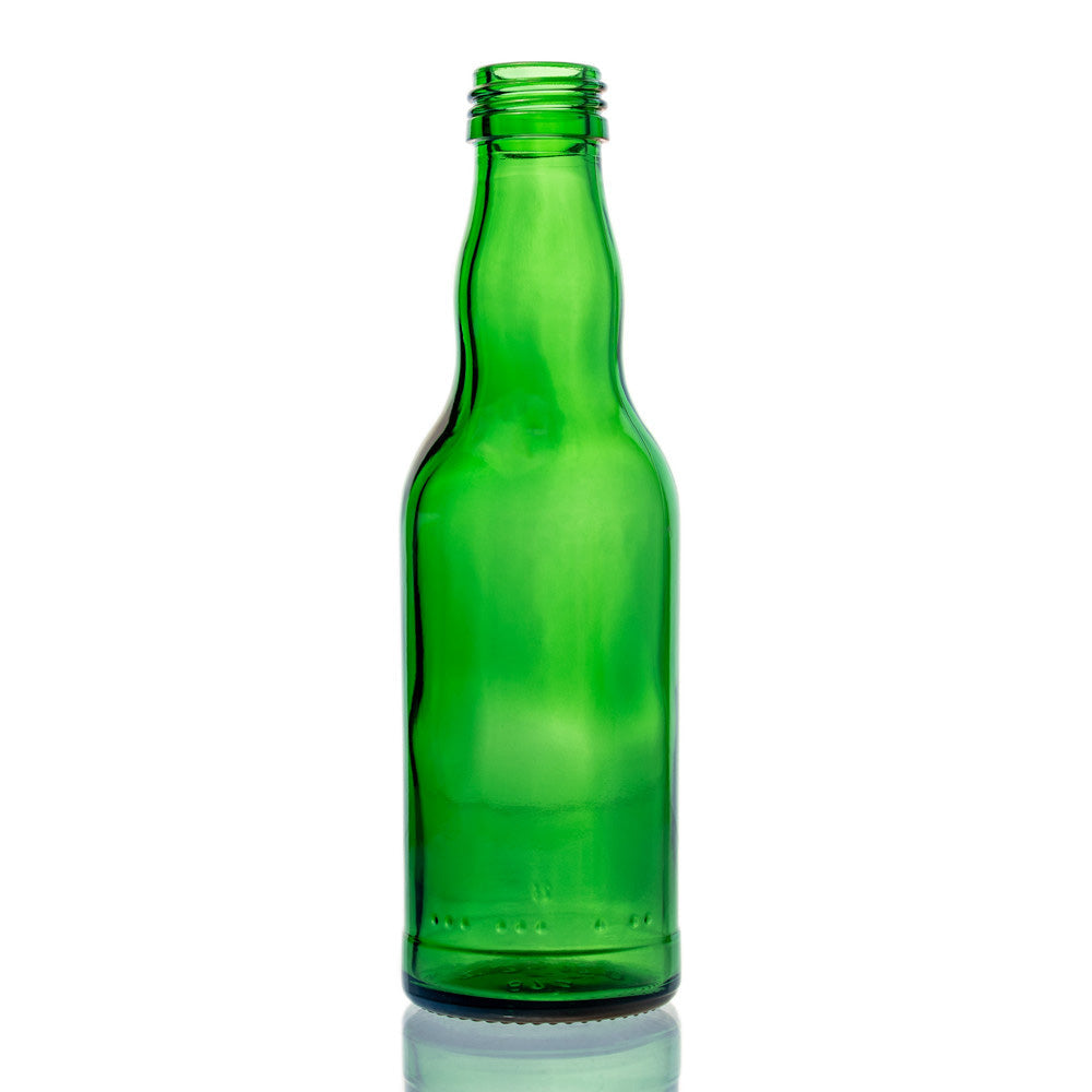 50-er Set Kropfhals-Flaschen Grün 200 ml MCA-Mündung