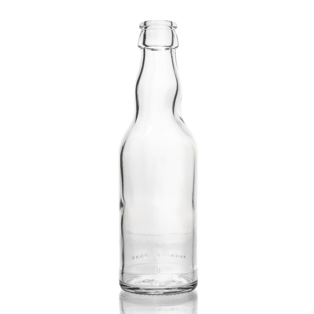 50-er Set Kropfhals-Flaschen Weiß 200 ml Kronkork-Mündung