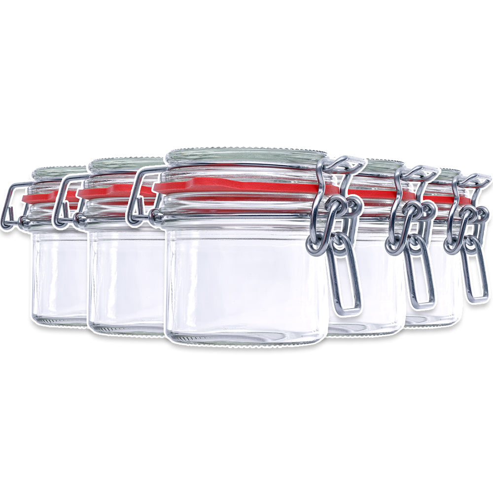 5er-Set Drahtbügelglas 135 ml