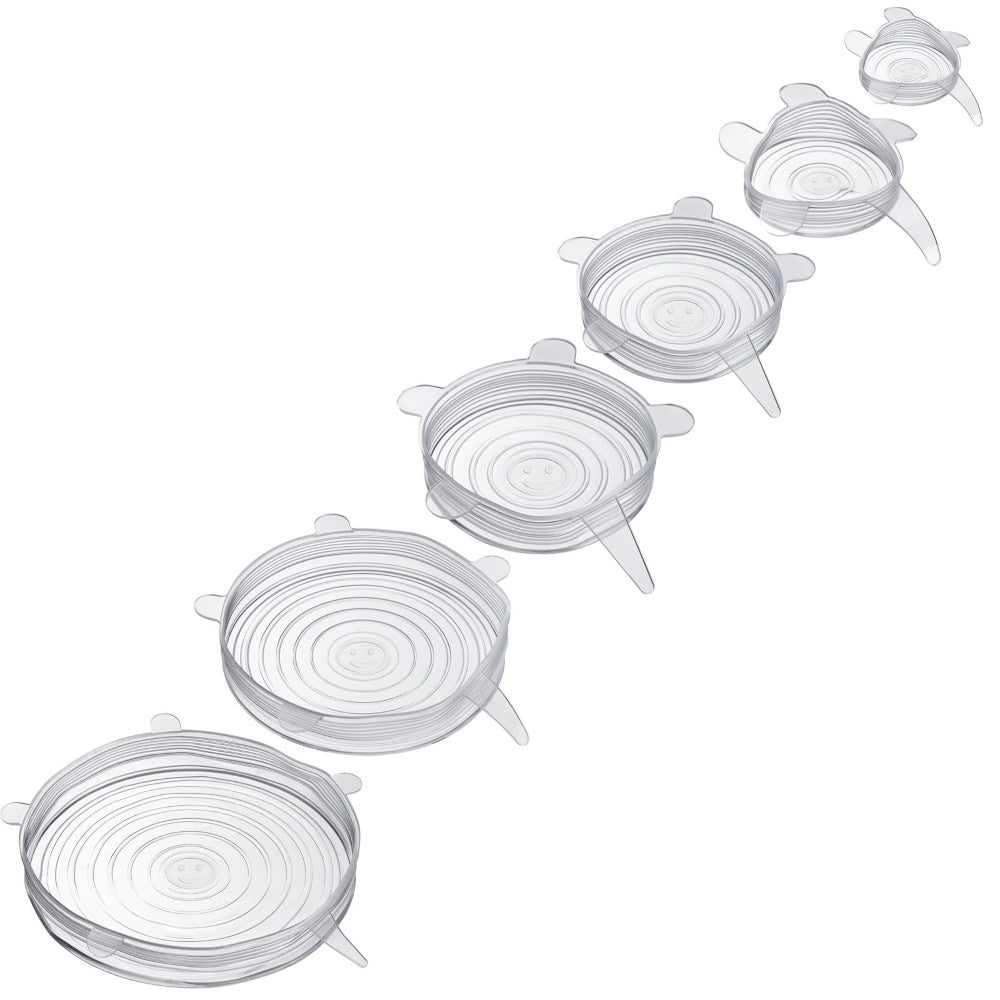 6 Universal-Frischhaltedeckel Silikon Rund - Westmark