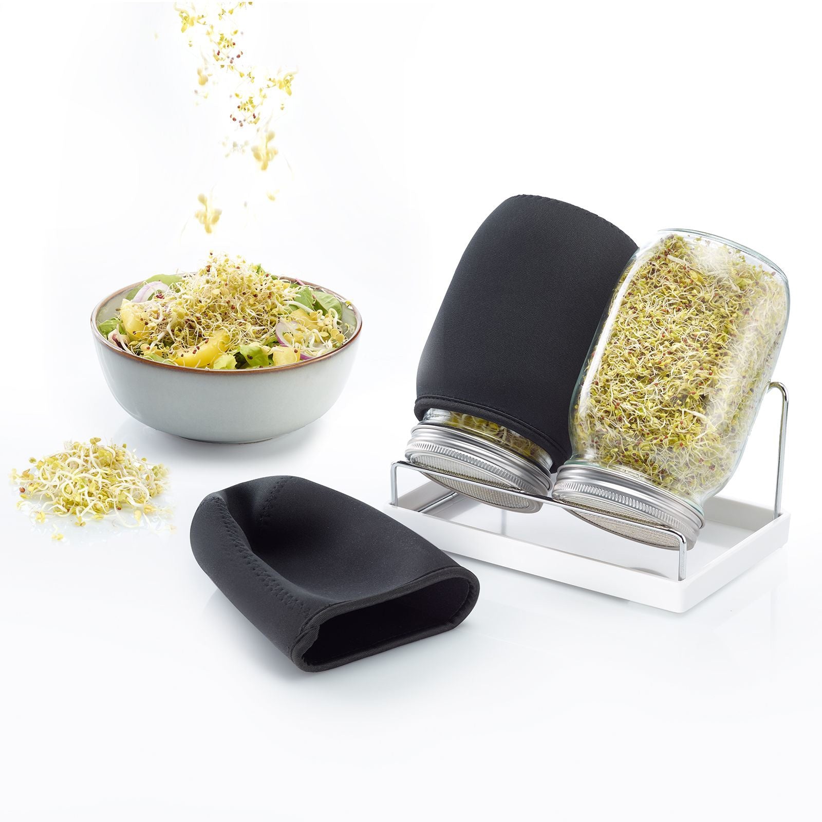 Sprossenglas-Set - 2 Gläser 950 ml – Ansicht 5