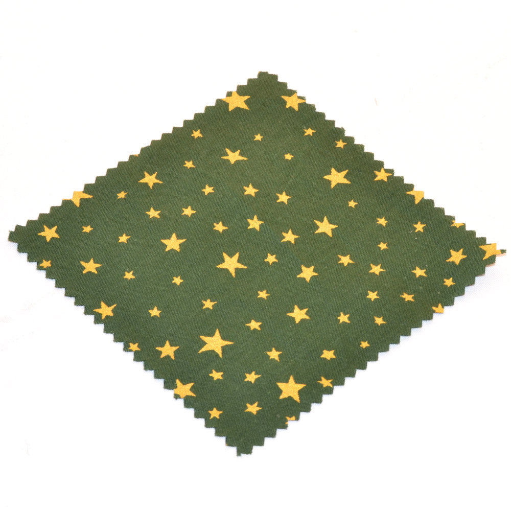 Textildeckchen Sternmotiv 15x15 cm Grün