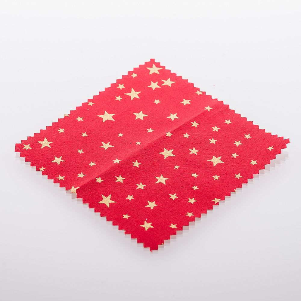 Textildeckchen Weihnachtsmotiv 15x15 cm Rot
