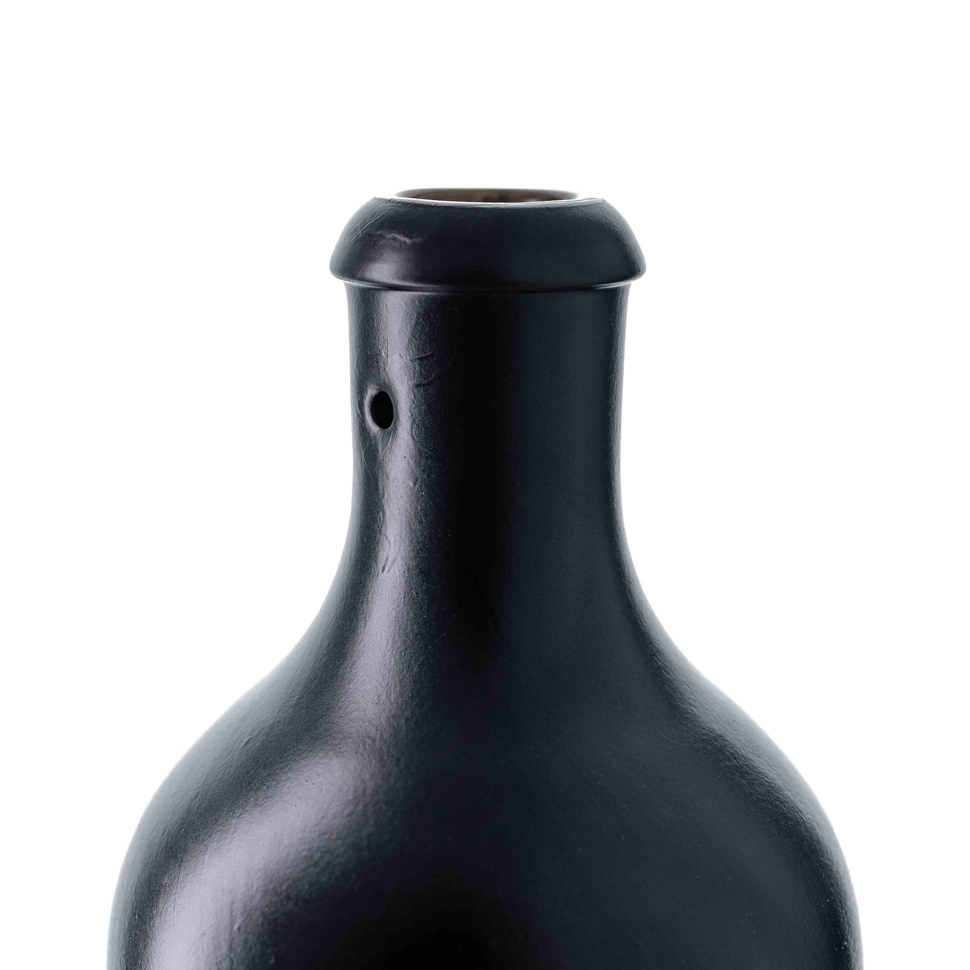Tonkrug 0,5 l Schwarz-Matt Bügelverschluss-Mündung – Ansicht 2