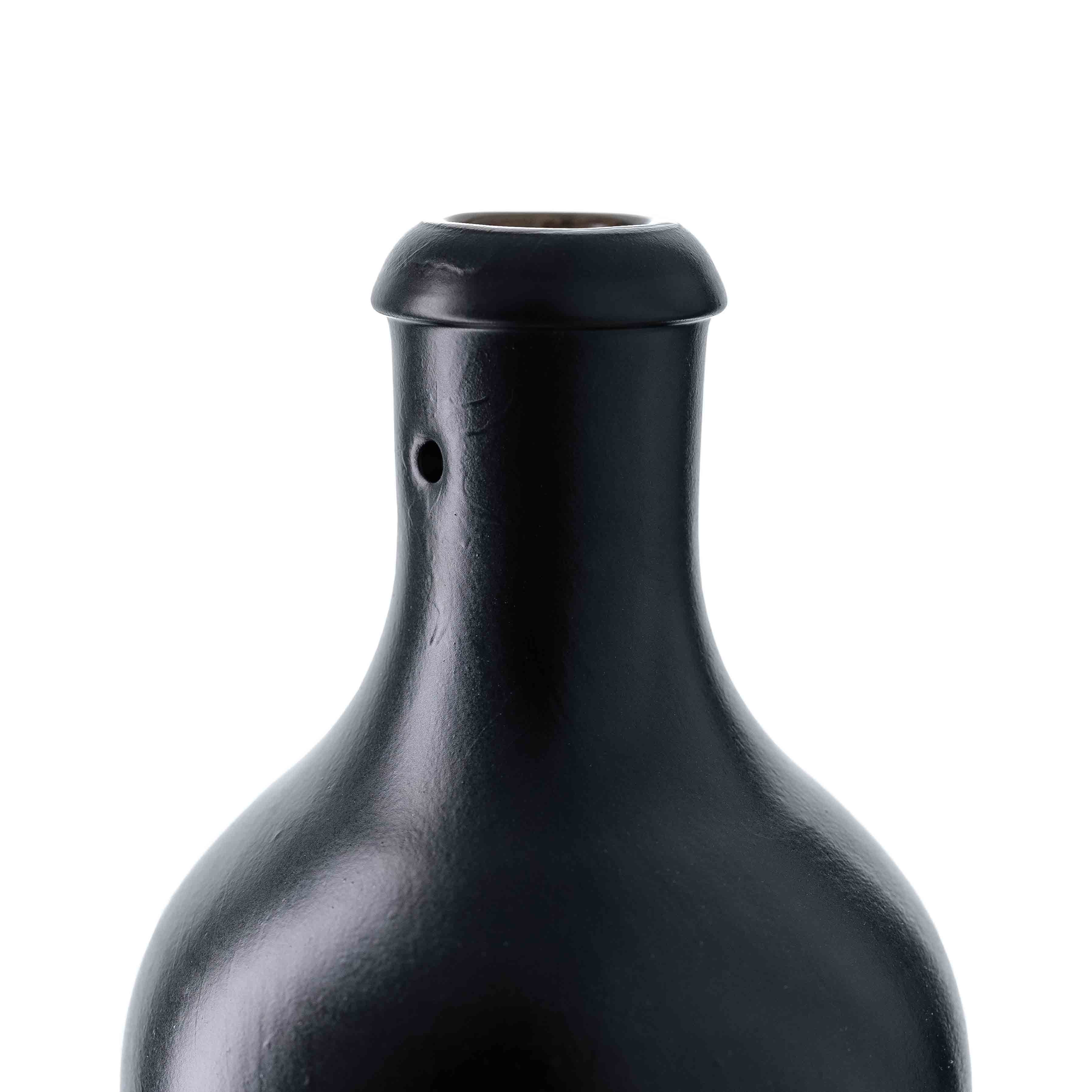 Tonkrug 0,5 l Schwarz-Matt Bügelverschluss-Mündung – Ansicht 2