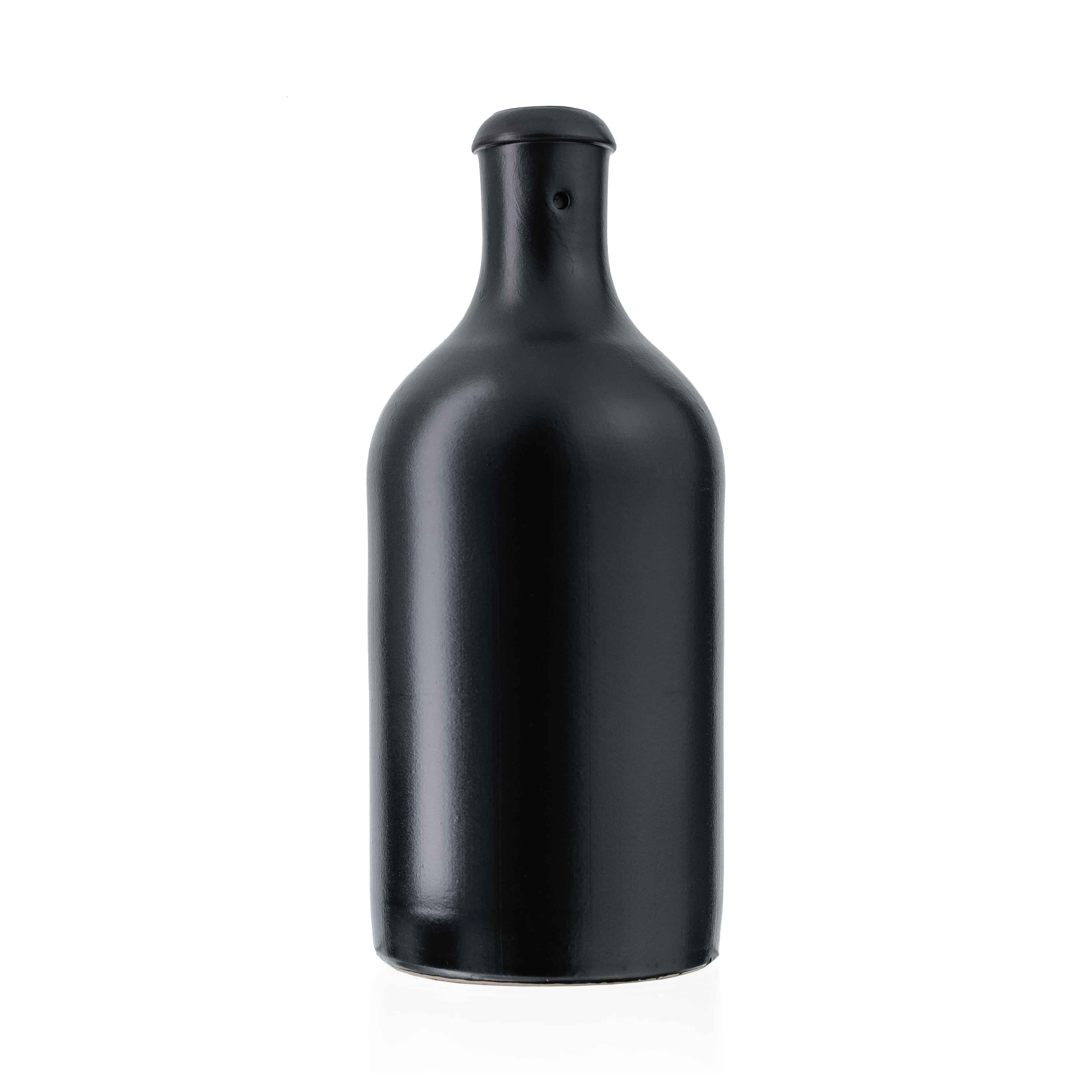 Tonkrug 0,5 l Schwarz-Matt Bügelverschluss-Mündung
