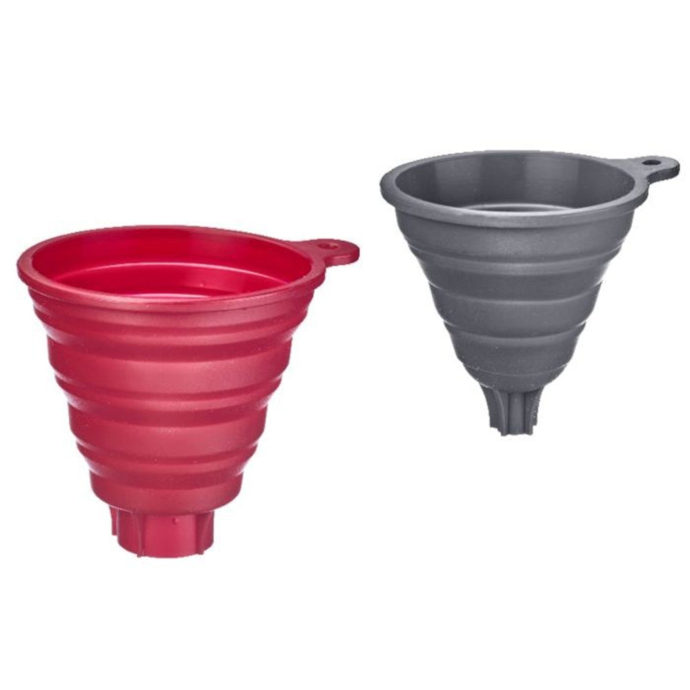 Trichter-Satz-2-teilig-Silikon-rot-grau-Westmark